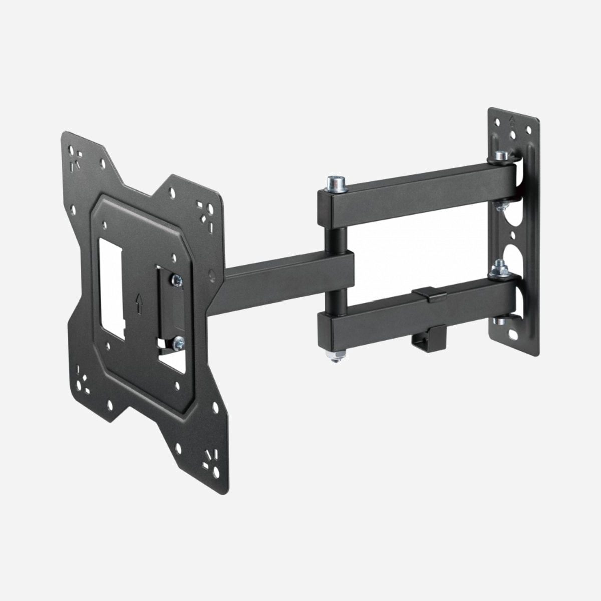 Support mural TV Vision VFM-WA2X2/3 20-50" inclinable -3°/+10° VESA 100x100-200x200mm charge 25kg noir - Le support mural Vision VFM-WA2X2/3 offre une solution de fixation robuste et polyvalente pour équiper vos espaces professionnels d'écrans de 20 à 50 pouces. Conçu en acier de qualité, ce support garantit une installation sécurisée avec une capacité de charge allant jusqu'à 25 kg. Sa compatibilité VESA étendue (100x100 mm à 200x200 mm) permet d'accueillir la majorité des écrans du marché, simplifiant ainsi la gestion de votre parc d'affichage. L'ajustement en inclinaison de -3° à +10° optimise le confort visuel des utilisateurs en réduisant les reflets et en adaptant l'angle de vision selon la hauteur de montage et la configuration de la pièce. Le système de pivotement à 90° apporte une flexibilité appréciable pour les environnements nécessitant un basculement entre orientation paysage et portrait, idéal pour l'affichage dynamique, la signalétique numérique ou les salles de réunion polyvalentes. Avec une profondeur variable de 5,6 à 37,8 cm, ce support s'adapte aux contraintes d'espace tout en permettant un accès facilité aux connectiques arrière de l'écran. Son design compact et sa finition noire discrète s'intègrent harmonieusement dans tout environnement professionnel. Pesant seulement 1,8 kg, le VFM-WA2X2/3 facilite la manipulation lors de l'installation tout en assurant une solidité à long terme. Une solution fiable pour optimiser l'ergonomie de vos postes de travail et espaces d'accueil.