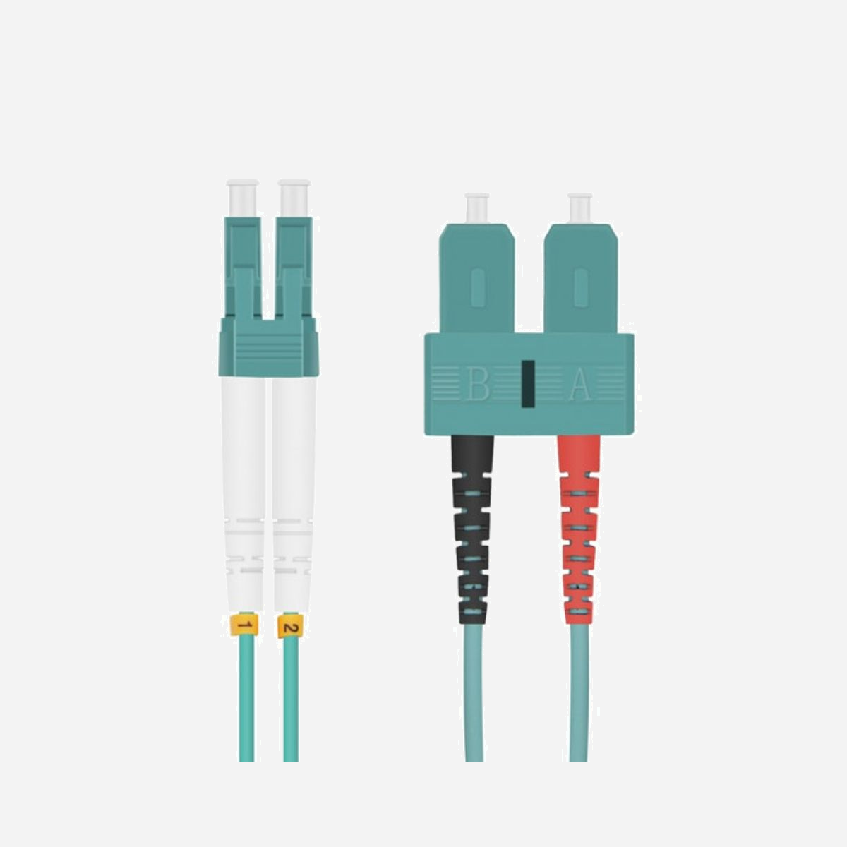 Câble fibre optique Helos 218696 LC vers SC 1,5m OM3 50µm multimode duplex couleur aqua - Le câble fibre optique Helos 218696 offre une solution de connectivité professionnelle performante pour vos infrastructures réseau. Avec ses connecteurs LC et SC mâles, ce câble duplex de 1,5 m assure une compatibilité optimale avec la majorité des équipements actifs et des baies de brassage présents dans les environnements professionnels. Conçu selon la norme OM3 avec un cœur de 50 µm, ce câble multimode garantit des débits élevés jusqu'à 10 Gb/s sur des distances adaptées aux installations en datacenter, salles serveurs ou réseaux d'entreprise. La technologie multimode OM3 représente un excellent compromis entre performance et investissement pour les infrastructures nécessitant des bandes passantes importantes. Sa couleur aqua distinctive facilite l'identification rapide lors des opérations de maintenance et permet une organisation visuelle efficace dans les armoires de brassage. Le câble duplex rond assure une manipulation aisée et une installation soignée, même dans des espaces confinés. La longueur de 1,5 m est particulièrement adaptée aux connexions courtes entre équipements adjacents, panneaux de brassage ou switches, limitant l'encombrement tout en conservant une marge de manœuvre suffisante. Le format compact et le poids réduit de 39 g facilitent le déploiement et minimisent la charge dans les chemins de câbles. Ce câble Helos constitue un choix fiable pour moderniser ou étendre votre infrastructure réseau avec des composants répondant aux standards professionnels actuels.