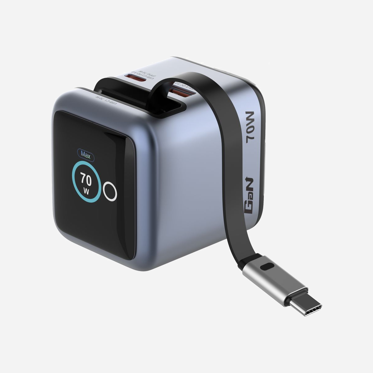 Chargeur Verbatim 32059 universel 2 ports USB-C charge rapide 100-240V avec câble 0,8m noir gris - Le chargeur Verbatim 32059 représente la solution de charge universelle idéale pour les environnements professionnels modernes où la mobilité et la polyvalence sont essentielles. Grâce à sa technologie GaN (nitrure de gallium), ce chargeur compact délivre une puissance impressionnante de 70W tout en conservant un encombrement réduit et une efficacité énergétique optimale. Équipé de deux ports USB-C et d'un port USB-A, ce chargeur permet de recharger simultanément jusqu'à trois appareils : ordinateur portable, smartphone et tablette. La fonction de charge rapide et la compatibilité Power Delivery 3.0 garantissent des temps de recharge considérablement réduits, un atout majeur pour les professionnels en déplacement ou les équipes travaillant sur site. Sa conception universelle avec tension d'entrée 100-240V et ses trois types de fiches secteur (EU, UK, US) en font un compagnon de voyage international parfait. Le câble de 0,8m inclus offre une flexibilité d'utilisation immédiate, tandis que le boîtier en polycarbonate assure robustesse et durabilité dans le temps. Les certifications CE, UKCA et FCC attestent de la conformité aux normes de sécurité les plus strictes. Le voyant lumineux permet de vérifier d'un coup d'œil l'état de fonctionnement. Avec ses dimensions compactes (54,5 x 64,2 x 50 mm) et son poids de seulement 228g, ce chargeur Verbatim se glisse facilement dans une sacoche professionnelle. Une solution de charge complète et fiable pour équiper vos collaborateurs ou optimiser vos espaces de travail partagés.