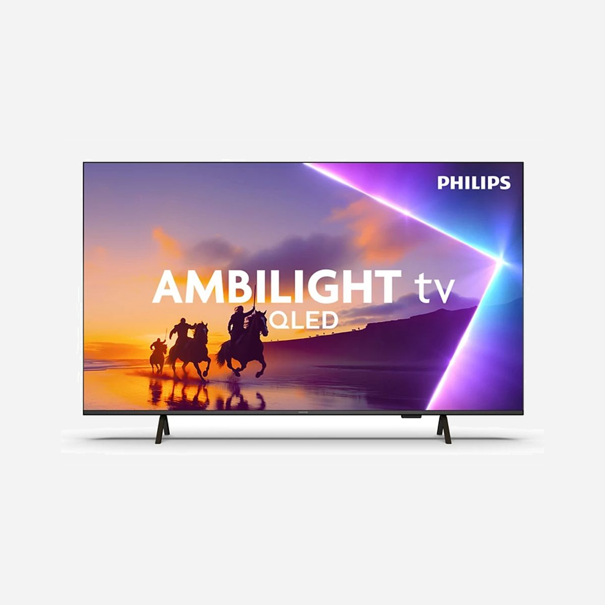 Téléviseur Philips 55PUS8450 55" 139,7cm QLED 4K Ultra HD 3840x2160 Smart TV WiFi Ethernet DVB-T2/S2 noir - Le téléviseur Philips 55PUS8450 transforme votre expérience de visionnage grâce à sa dalle QLED 4K Ultra HD de 139,7 cm. Cette technologie d'affichage offre des couleurs éclatantes, des contrastes profonds et une luminosité optimale pour profiter pleinement de vos contenus préférés, qu'il s'agisse de films, séries ou événements sportifs. La technologie exclusive Ambilight de Philips projette des lumières colorées sur les murs environnants, créant une immersion visuelle unique qui étend l'image au-delà de l'écran. Associée au traitement d'image Philips Pixel Precise Ultra HD et à la compatibilité HDR10, HDR10+ et HLG, chaque scène révèle une profondeur et un réalisme saisissants. Les joueurs apprécieront particulièrement le Mode Jeu avec Game Bar 2.0, le taux de rafraîchissement variable (VRR) et le mode de faible latence automatique (ALLM) pour des sessions fluides et réactives. Le taux de rafraîchissement de 60 Hz natif garantit une fluidité optimale. La Smart TV sous Titan OS donne accès instantané aux principales plateformes de streaming : Netflix, Disney+, Amazon Prime Video, YouTube et bien d'autres. La connectivité complète inclut WiFi 5, Bluetooth 5.2, Ethernet et 3 ports HDMI avec eARC pour une installation audio avancée compatible Dolby Atmos et DTS:X. La compatibilité avec Amazon Alexa et Google Assistant permet un contrôle vocal intuitif. Avec sa conception élégante en noir, ses pieds discrets et son système audio 2.0 de 20W, ce téléviseur s'intègre harmonieusement dans tout environnement professionnel ou domestique, offrant une solution complète pour tous vos besoins audiovisuels.