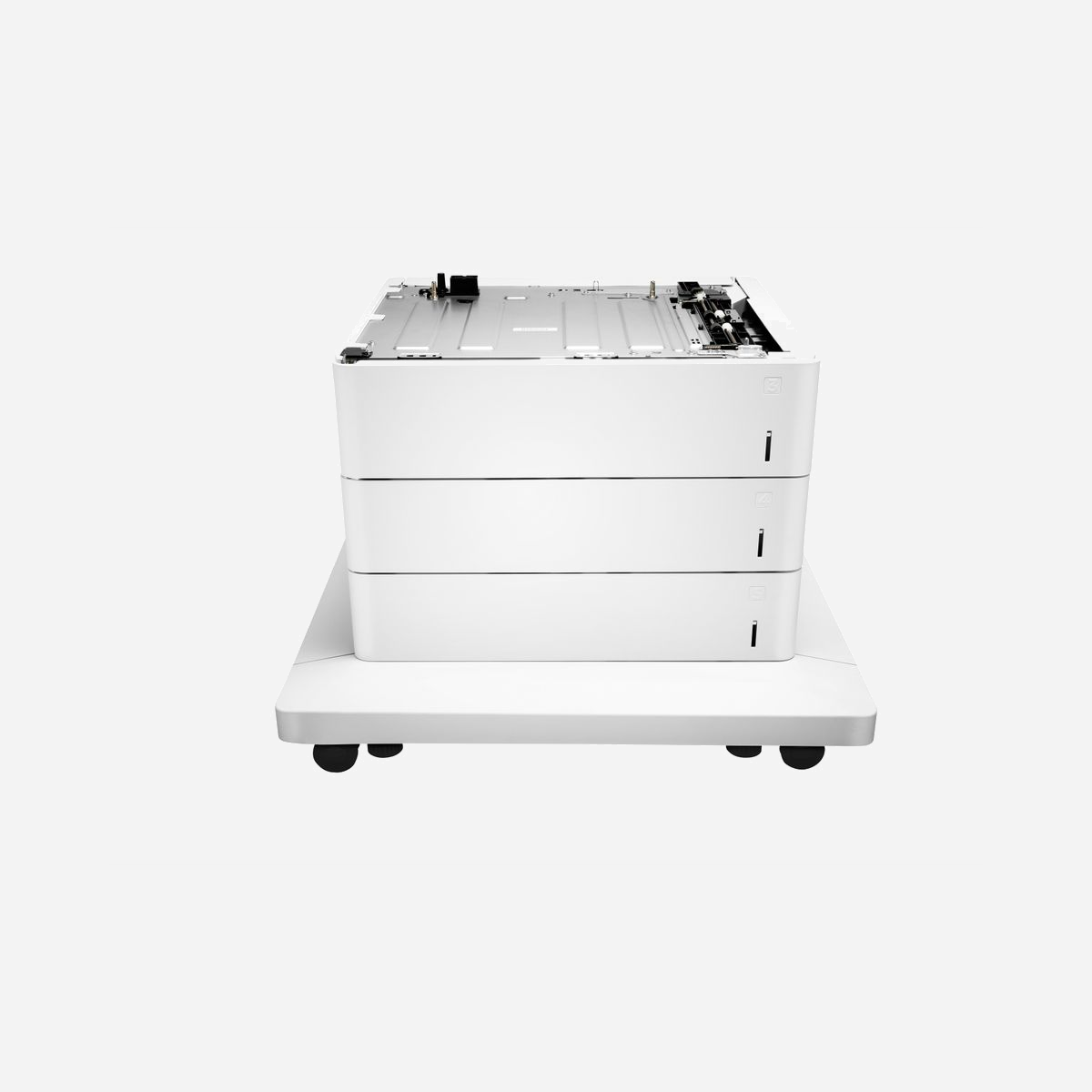 Chargeur papier HP LaserJet Enterprise avec socle 613x595x520mm compatible séries 5501dn/5501n B01KLA - Le chargeur papier HP LaserJet Enterprise avec socle B01KLA constitue une solution professionnelle indispensable pour optimiser la productivité de votre parc d'impression haute capacité. Conçu spécifiquement pour les imprimantes et multifonctions HP LaserJet Enterprise des séries 5501, 5502, 5601, 5602, 6500, 6501, 6600, X503, X504, X529, X530, X602, X603 et X627, cet accessoire transforme votre environnement d'impression en éliminant les interruptions fréquentes pour rechargement papier. Avec ses dimensions compactes de 613x595x520mm et son poids de 25,3 kg, ce chargeur s'intègre parfaitement sous votre imprimante grâce à son socle robuste. Il offre une capacité d'alimentation étendue qui réduit considérablement les interventions manuelles, permettant à vos équipes de se concentrer sur leurs missions à forte valeur ajoutée plutôt que sur la gestion logistique du papier. Particulièrement adapté aux environnements exigeants tels que les services administratifs, centres de reprographie, cabinets juridiques ou départements comptables, ce chargeur garantit une continuité opérationnelle essentielle lors des pics d'activité. Les longues sessions d'impression de rapports, factures ou documents contractuels se déroulent sans surveillance constante. La compatibilité étendue avec l'ensemble de la gamme HP LaserJet Enterprise protège votre investissement et facilite l'évolution de votre infrastructure d'impression. Fabriqué selon les standards de qualité HP, ce chargeur assure une alimentation papier fiable et régulière, minimisant les risques de bourrages et les temps d'arrêt coûteux pour votre organisation.