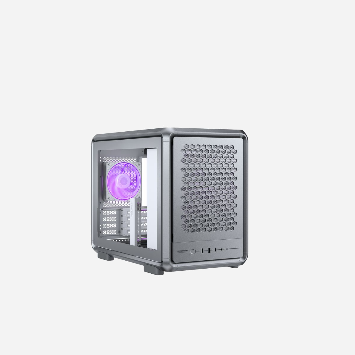 Boîtier Cooler Master MasterFrame 400 Mesh Midi Tower ATX argent transparent avec ventilateur 120mm inclus - Le Cooler Master MasterFrame 400 Mesh incarne l'alliance parfaite entre design audacieux et performances thermiques optimales pour les configurations gaming et professionnelles exigeantes. Ce boîtier Midi Tower ATX se distingue par son architecture ouverte en aluminium et verre trempé, offrant une esthétique moderne tout en garantissant une circulation d'air exceptionnelle grâce à ses panneaux Mesh. Conçu pour les configurations évolutives, le MasterFrame 400 Mesh accueille les cartes mères Mini-ITX et micro ATX, avec une compatibilité étendue : cartes graphiques jusqu'à 39 cm, refroidisseurs CPU jusqu'à 19 cm de hauteur, et radiateurs de watercooling jusqu'à 360 mm en position supérieure. Cette polyvalence permet d'intégrer les composants les plus performants du marché sans compromis. La gestion thermique constitue un atout majeur avec la possibilité d'installer jusqu'à 9 ventilateurs au total, supportant des diamètres variés de 120 à 200 mm selon les emplacements. Un ventilateur 120 mm est déjà inclus à l'arrière pour démarrer immédiatement. Les multiples positions de montage offrent une flexibilité totale pour adapter le refroidissement à vos besoins spécifiques. La connectivité frontale moderne intègre 2 ports USB 3.2 Gen 1 Type-A et 1 port USB Type-C Gen 2x2, facilitant les transferts rapides et la connexion des périphériques récents. Le système de gestion des câbles optimisé garantit un montage propre et une maintenance simplifiée. Avec son filtre anti-poussière et sa vitre latérale en verre trempé, ce boîtier de 46 litres combine fonctionnalité et esthétique pour sublimer votre configuration tout en préservant vos composants.