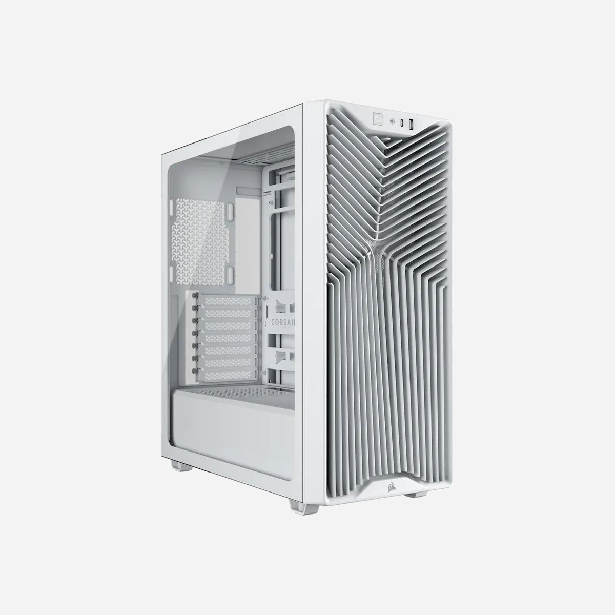 Boîtier Corsair 3200D RS Midi Tower ATX blanc 3x120mm ventilateurs avant alimentation bas 219x458x495mm - Le Corsair 3200D RS en finition blanche offre une solution de boîtier Midi Tower ATX parfaitement adaptée aux configurations gaming et professionnelles exigeantes. Sa conception intelligente allie esthétique épurée et performances thermiques optimales pour répondre aux besoins des intégrateurs et des utilisateurs avertis. Ce boîtier se distingue par sa polyvalence d'installation. Compatible avec les cartes mères ATX, Mini-ATX et micro ATX, il accueille jusqu'à 7 slots d'extension et supporte des cartes graphiques jusqu'à 40 cm de longueur. Le panneau latéral en verre trempé permet de valoriser vos composants tout en conservant une ligne sobre et professionnelle. La gestion thermique constitue un atout majeur avec trois ventilateurs 120 mm préinstallés en façade. Le châssis autorise l'ajout de ventilateurs supplémentaires sur tous les emplacements stratégiques et supporte le refroidissement liquide avec des radiateurs jusqu'à 360 mm en façade et en partie supérieure. Les filtres anti-poussière facilitent la maintenance et préservent la longévité des composants. L'agencement interne optimise le câble management avec une alimentation positionnée en partie basse et un espace dédié de 18 cm pour les câbles. Les baies de stockage accueillent un disque 3.5 pouces et deux SSD 2.5 pouces, tandis que la hauteur maximale de 16,5 cm pour le refroidisseur CPU garantit une compatibilité étendue. La connectique frontale moderne comprend un port USB Type-C 3.2 Gen 2x2, un port USB 2.0 et une prise combo casque-microphone. Avec ses dimensions compactes de 219x458x495 mm et son poids de 8,5 kg, le 3200D RS s'intègre aisément dans tout environnement de travail ou gaming station.