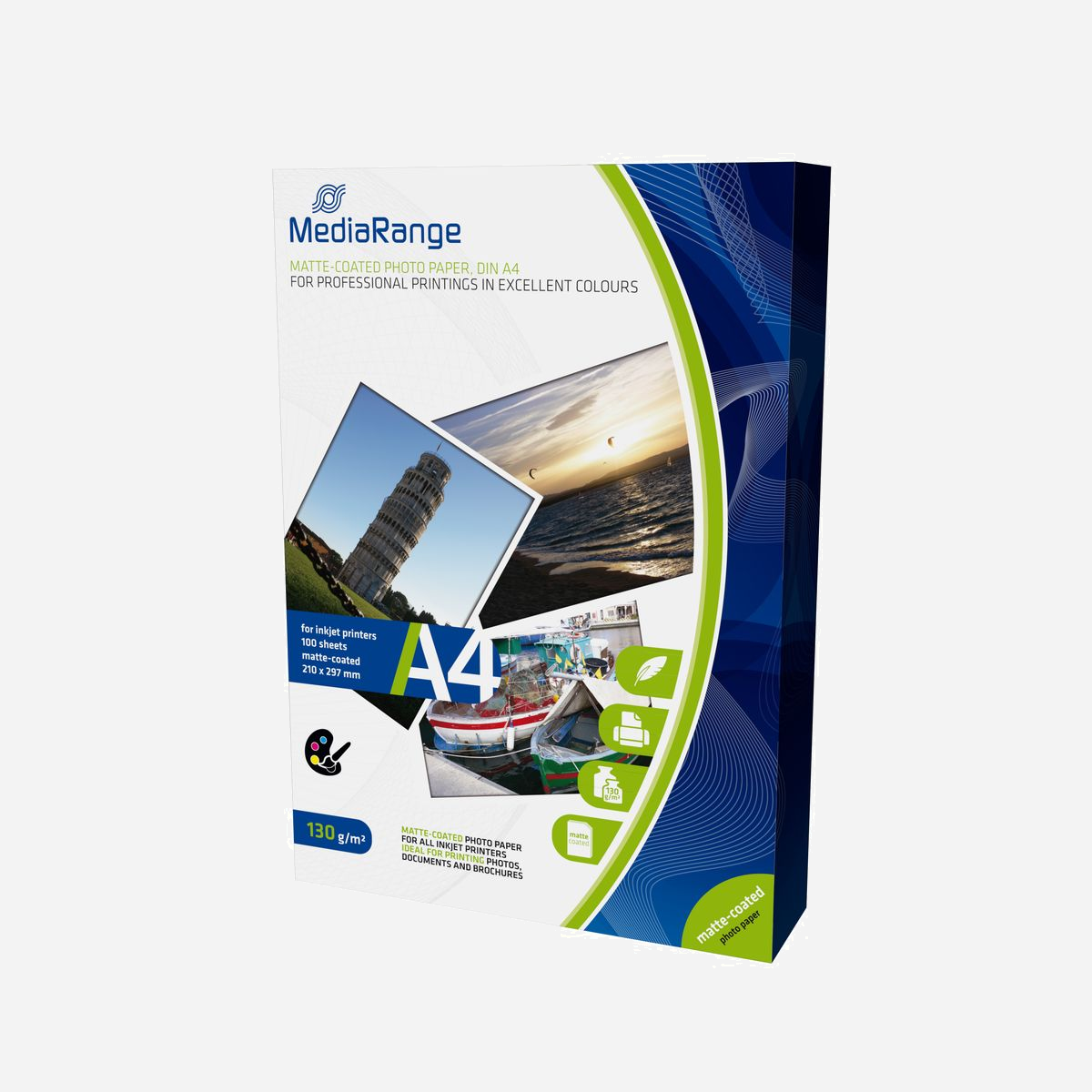 Papier photo MediaRange MRINK101 A4 210x297mm 130g/m² finition mat pour jet d'encre boîte 100 feuilles - Le papier photo MediaRange MRINK101 constitue une solution professionnelle pour tous vos besoins d'impression photo en entreprise. Conçu spécifiquement pour les imprimantes jet d'encre, ce papier au format A4 standard garantit une compatibilité optimale avec votre parc d'impression existant. Avec son grammage de 130 g/m², ce support offre une tenue et une rigidité idéales pour la présentation de visuels professionnels. La finition mate élimine les reflets indésirables, assurant une lecture confortable des documents dans toutes les conditions d'éclairage. Cette caractéristique s'avère particulièrement appréciée pour les présentations clients, les portfolios, les supports marketing ou la documentation technique illustrée. Le conditionnement en boîte de 100 feuilles répond aux exigences des environnements professionnels à volume moyen, permettant de constituer un stock suffisant sans immobiliser un budget excessif. Ce format économique convient parfaitement aux services communication, marketing, bureaux d'études et agences qui produisent régulièrement des supports visuels de qualité. Les dimensions standard 210 x 297 mm facilitent l'intégration dans vos processus documentaires existants et garantissent un archivage aisé. La référence MRINK101 de MediaRange assure une traçabilité optimale pour vos réapprovisionnements et votre gestion des consommables. Ce papier photo répond aux attentes des professionnels recherchant un équilibre entre qualité d'impression, praticité d'usage et maîtrise budgétaire pour leurs productions visuelles courantes.