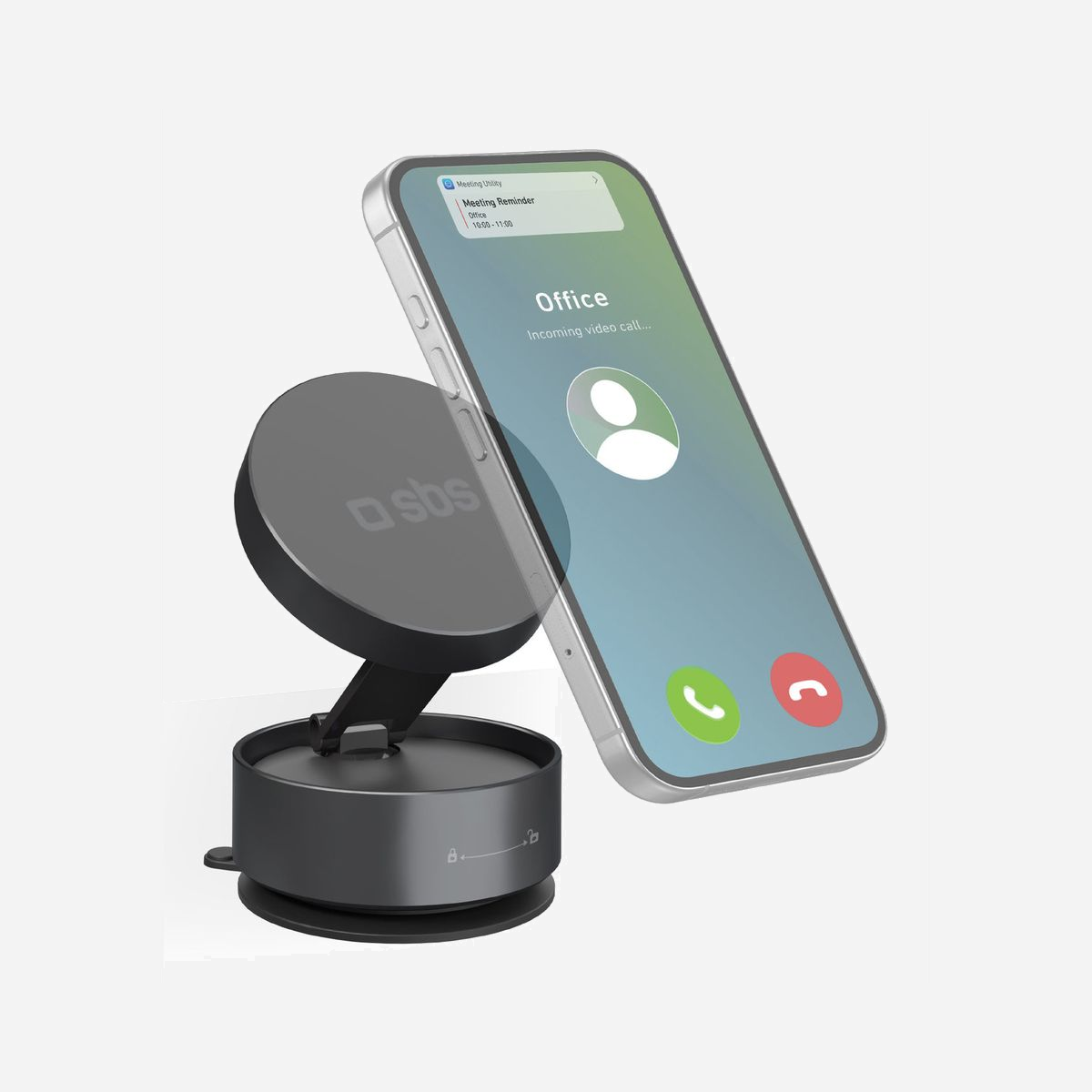 Support actif SBS TESUPSUCTIONMAG pour smartphone avec fixation magnétique et ventouse pour bureau noir - Le support actif SBS TESUPSUCTIONMAG révolutionne l'expérience utilisateur en environnement professionnel grâce à sa conception ingénieuse combinant fixation magnétique et système de ventouse ultra-stable. Conçu spécifiquement pour une utilisation bureau, ce support garantit un maintien optimal de votre smartphone tout en préservant votre espace de travail. Sa technologie de recharge sans fil intégrée constitue un atout majeur pour les professionnels mobiles : votre appareil reste alimenté en permanence pendant vos appels en visioconférence, consultations de documents ou sessions de travail prolongées. Fini les câbles encombrants et les interruptions dues à une batterie déchargée. Le système de fixation magnétique assure un positionnement rapide et précis de votre smartphone, permettant une manipulation d'une seule main. La ventouse garantit quant à elle une adhérence parfaite sur tout type de surface lisse, du bureau en verre au plan de travail stratifié. Avec seulement 70 grammes, ce support pliable se transporte aisément entre différents postes de travail ou lors de vos déplacements professionnels. Son design compact en finition noire s'intègre discrètement dans tout environnement de bureau contemporain. Cette solution tout-en-un optimise votre productivité en maintenant votre smartphone à portée de vue et de main, toujours chargé, pour ne manquer aucune notification importante tout en préservant l'ergonomie de votre espace de travail.