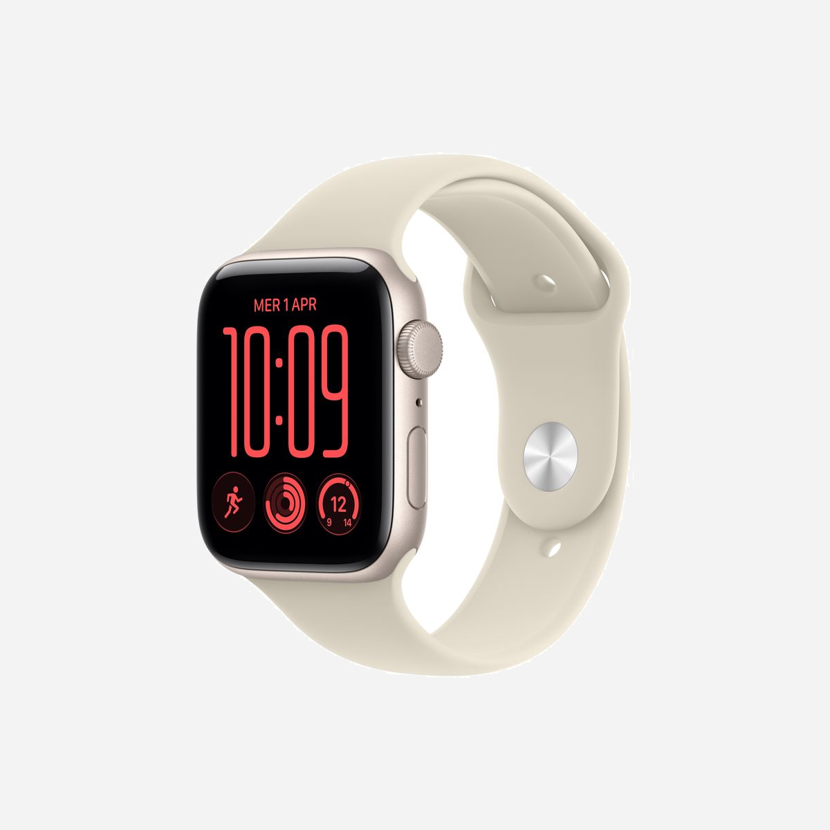 Montre connectée Apple Watch SE 3ème génération OLED 44mm 368x448 pixels écran tactile beige WiFi GPS - L'Apple Watch SE 3ème génération en boîtier aluminium beige de 44 mm incarne l'équilibre parfait entre performance et accessibilité pour les professionnels et les particuliers souhaitant optimiser leur quotidien connecté. Son écran Retina OLED de 368 x 448 pixels offre une lisibilité exceptionnelle avec une luminosité ajustable de 2 à 1000 cd/m² et une fonction d'affichage permanent. Le verre Ion-X garantit une résistance optimale aux chocs du quotidien, tandis que l'étanchéité jusqu'à 50 mètres permet une utilisation sans contrainte, même lors d'activités aquatiques. Propulsée par la puce S10 quadricœur avec Apple Neural Engine, cette montre connectée assure une fluidité remarquable sous watchOS 27. Ses 64 Go de mémoire flash permettent de stocker applications, musiques et données de santé en toute autonomie. La dimension santé et bien-être constitue un atout majeur : surveillance cardiaque optique continue, détection des rythmes irréguliers, suivi du sommeil avec analyse des phases et détection de l'apnée du sommeil, capteur de température cutanée, et suivi de cycle menstruel avancé. Les fonctions de sécurité incluent la détection de chute, la détection de collision et l'alerte SOS d'urgence. Pour les sportifs, le mode multisport couvre plus de 25 activités avec GPS intégré compatible BeiDou, GLONASS, Galileo et QZSS, altimètre et boussole électronique. Le geste de double tapotement facilite les interactions rapides pendant l'effort. La connectivité WiFi 4 et Bluetooth 5.3 assure une synchronisation fluide avec votre iPhone, tandis que le paiement sans contact simplifie vos transactions quotidiennes. L'autonomie de 18 heures en usage standard, extensible jusqu'à 32 heures en mode économie, et la charge rapide magnétique USB-C garantissent une disponibilité optimale. Compatible avec l'écosystème iOS et intégrant Apple Siri, cette Apple Watch SE 3 s'adresse aux utilisateurs recherchant une solution complète de suivi santé, d'assistance sportive et de connectivité professionnelle dans un format élégant et résistant.