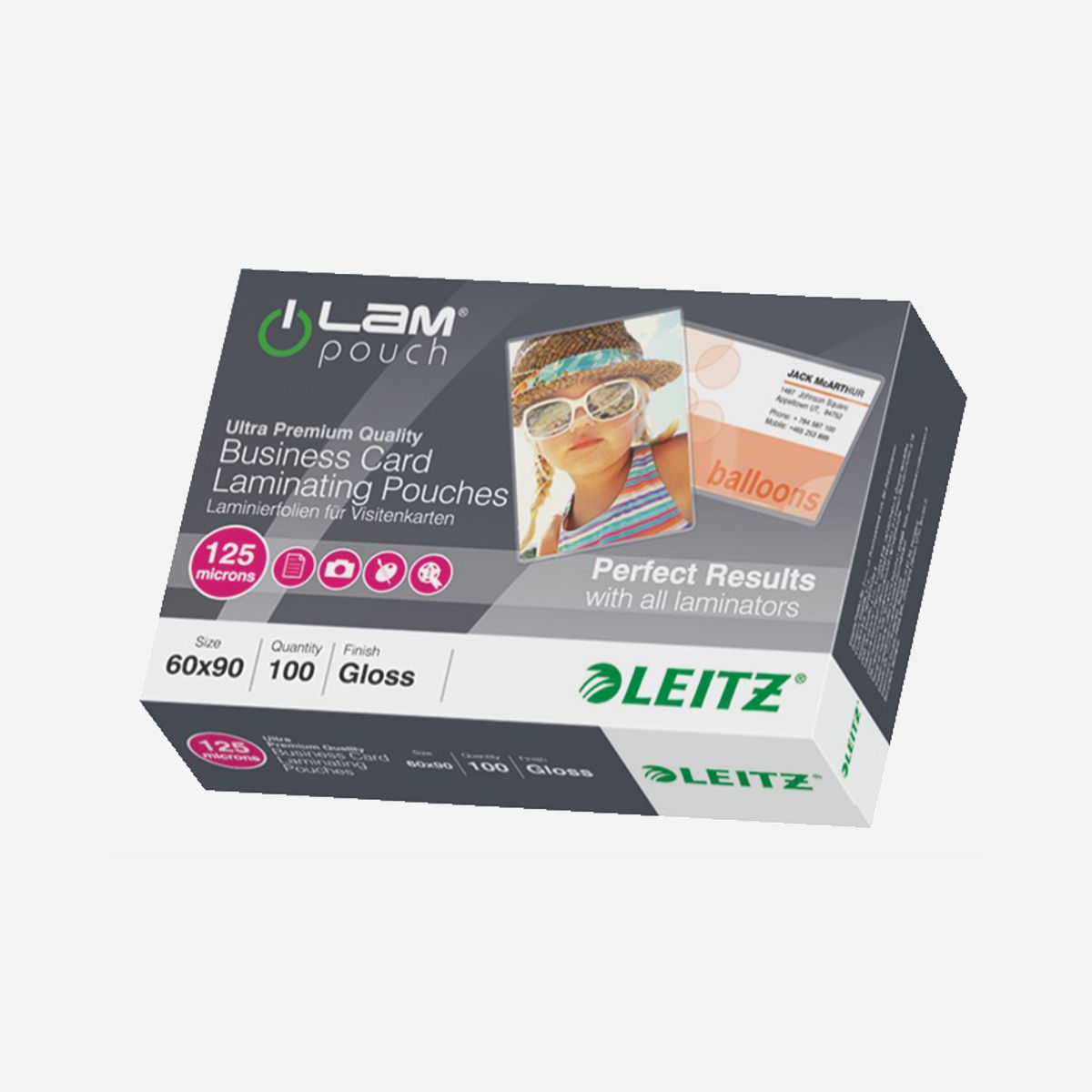 Pochettes de plastification Leitz 73690002 pour cartes de visite 100 pièces finition brillante bords arrondis - Les pochettes de plastification Leitz 73690002 constituent la solution professionnelle idéale pour protéger et valoriser vos cartes de visite ainsi que tous vos petits documents au format similaire. Conçues par Leitz, référence reconnue en fournitures de bureau, ces pochettes garantissent une protection durable contre l'usure, l'humidité et les manipulations quotidiennes. Leur finition brillante met remarquablement en valeur les couleurs et le graphisme de vos supports, offrant un rendu visuel professionnel qui renforce l'impact de votre communication. Les bords arrondis assurent non seulement une étanchéité efficace mais confèrent également une finition soignée et esthétique à vos documents plastifiés. Fabriquées en EVA et PET avec une épaisseur de 125 microns, ces pochettes offrent le compromis optimal entre souplesse et résistance. Leurs dimensions de 68 x 98 mm correspondent parfaitement au format standard des cartes de visite, garantissant un résultat impeccable sans découpe supplémentaire. Compatible avec toutes les plastifieuses du marché, ce lot de 100 pochettes transparentes répond aux besoins des entreprises, commerciaux, services RH et professionnels indépendants qui souhaitent préserver leurs cartes de visite, badges, petits mémos ou cartes d'accès dans des conditions optimales. Un investissement malin pour protéger durablement vos supports de communication tout en leur conférant une présentation irréprochable qui valorise votre image professionnelle.