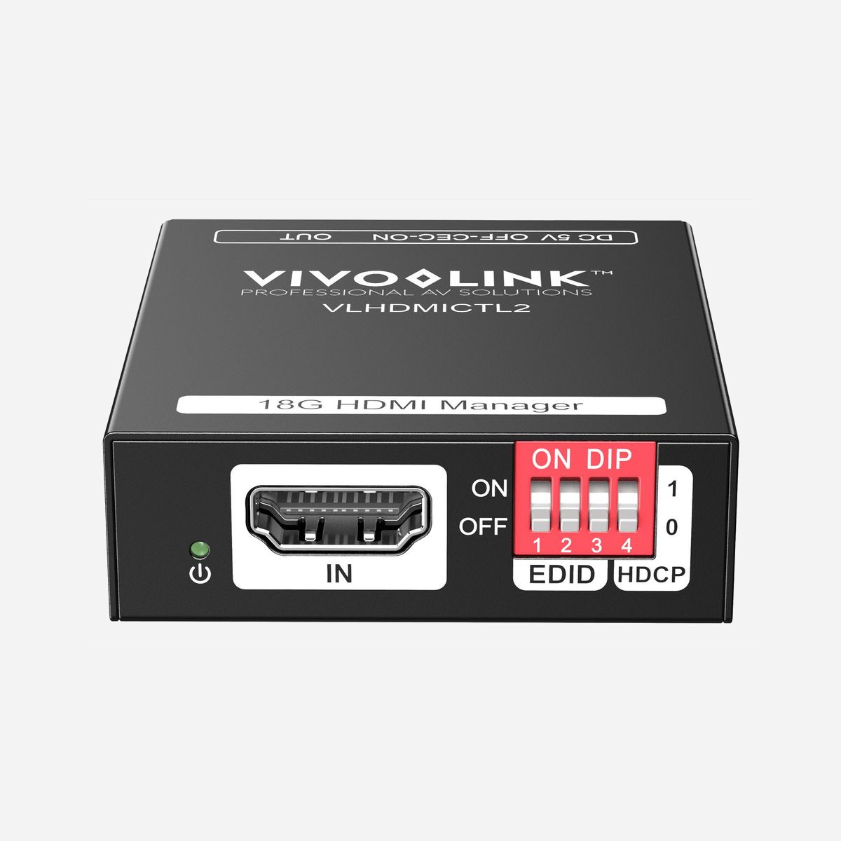Émulateur EDID HDMI Vivolink VLHDMICTL2 avec contrôle résolution audio HDCP CEC via commutateurs DIP - L'émulateur EDID HDMI Vivolink VLHDMICTL2 s'impose comme une solution technique indispensable pour les professionnels confrontés aux problématiques de compatibilité dans les installations audiovisuelles complexes. Cet équipement compact résout efficacement les défis rencontrés lors de la connexion de multiples équipements HDMI. Il permet de gérer finement les résolutions d'affichage et les paramètres audio des sources connectées, garantissant ainsi une transmission optimale du signal dans vos infrastructures professionnelles. La configuration s'effectue de manière intuitive grâce aux commutateurs DIP situés en façade. Cette approche matérielle élimine tout besoin de logiciel ou d'interface complexe, permettant des ajustements rapides directement sur site. Vous contrôlez précisément les résolutions supportées et les formats audio transmis selon vos besoins spécifiques. Le contrôle HDCP intégré constitue un atout majeur pour améliorer la compatibilité entre équipements de différentes générations. En configurant l'unité comme non conforme HDCP via commutateur DIP, vous contournez les blocages fréquents dans les chaînes de distribution complexes. La gestion du passage CEC, activable ou désactivable selon vos besoins, prévient les conflits de commande entre périphériques et assure un fonctionnement stable de votre installation. Avec ses dimensions compactes (60 x 54 x 17,6 mm), le VLHDMICTL2 s'intègre discrètement dans tout environnement professionnel : salles de réunion, installations de visioconférence, systèmes de diffusion ou configurations multi-écrans. Cette solution technique répond aux exigences des intégrateurs audiovisuels, services informatiques et responsables techniques recherchant fiabilité et contrôle précis de leurs infrastructures HDMI.