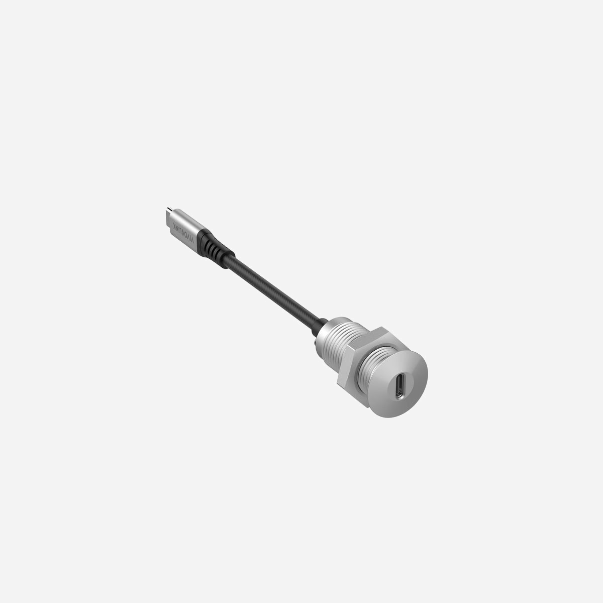 Câble USB Vivolink PROUSBCMF0.3SOCKET USB-C 3.2 Gen 2 0,3m intégrable en table avec connecteur femelle gris - Le câble Vivolink PROUSBCMF0.3SOCKET révolutionne l'aménagement des espaces de travail professionnels en proposant une solution d'intégration élégante et fonctionnelle. Conçu spécifiquement pour une installation en table, ce câble de 0,3 m transforme n'importe quel poste de travail en station de connexion moderne et épurée. Grâce à son connecteur femelle USB-C intégrable, ce câble permet à vos collaborateurs et visiteurs d'utiliser leur propre câble USB-C pour se connecter instantanément aux équipements de la salle de réunion ou du bureau. Cette approche BYOC (Bring Your Own Cable) simplifie considérablement la gestion des espaces partagés tout en garantissant une compatibilité universelle avec les appareils actuels. La technologie USB 3.2 Gen 2 offre un débit de transfert allant jusqu'à 10 Gbit/s, idéal pour les transferts de fichiers volumineux, la connexion d'écrans haute résolution ou le pilotage de périphériques professionnels exigeants. Le câble supporte également une puissance de sortie jusqu'à 100W (5-20V, 5A max), permettant la recharge rapide des ordinateurs portables et tablettes. La conception soignée avec contacts plaqués or et conducteurs en cuivre garantit une transmission stable et durable. Les dimensions compactes (118 x 99 x 28 mm) facilitent l'intégration discrète dans tout type de mobilier professionnel. Compatible avec le hub USB-C VLUSBCHUB2, cette solution s'inscrit parfaitement dans une démarche d'aménagement d'espaces de travail collaboratifs modernes et sans encombrement.