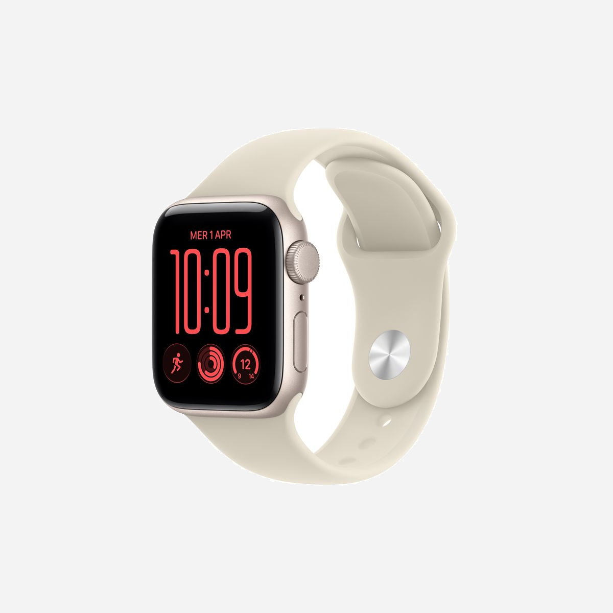 Montre connectée Apple Watch SE 3ème génération OLED 40mm 324x394 pixels tactile GPS WiFi beige - L'Apple Watch SE 3ème génération incarne l'excellence de la montre connectée accessible, conçue pour accompagner les professionnels et particuliers au quotidien. Son écran Retina OLED de 40 mm offre une lisibilité exceptionnelle avec 1000 cd/m² de luminosité maximale et une densité de 326 pixels par pouce, garantissant une clarté parfaite en toute circonstance. Propulsée par la puce S10 quadricœur avec Apple Neural Engine, cette smartwatch assure une fluidité remarquable sous watchOS 27. Avec 64 Go de mémoire flash, elle stocke vos données de santé et applications essentielles sans compromis. Le boîtier en aluminium beige de 26,3 grammes seulement allie robustesse et légèreté, tandis que la résistance à l'eau jusqu'à 50 mètres permet natation et activités aquatiques sans contrainte. La dimension santé et bien-être s'impose comme atout majeur : surveillance cardiaque optique continue, détection de l'apnée du sommeil, notifications de rythme irrégulier, capteur de température cutanée et suivi avancé du cycle menstruel. L'accéléromètre et le gyroscope alimentent un tracker d'activité complet couvrant plus de 20 sports, du yoga au HIIT en passant par le cyclisme et la natation. La connectivité WiFi 4 et Bluetooth 5.3 assurent une synchronisation fluide avec votre iPhone, tandis que le GPS multisystème (GPS, GLONASS, Galileo, BeiDou, QZSS) garantit un suivi précis de vos déplacements. Les fonctions de sécurité comme la détection de chute, de collision et l'alerte SOS renforcent la tranquillité d'esprit. L'autonomie de 18 heures en usage standard, extensible jusqu'à 32 heures, couvre une journée complète. La recharge rapide magnétique atteint 80% en 45 minutes seulement. Apple Pay intégré simplifie vos paiements sans contact. Un investissement intelligent pour qui recherche performance, suivi santé approfondi et écosystème Apple dans un format compact et élégant.