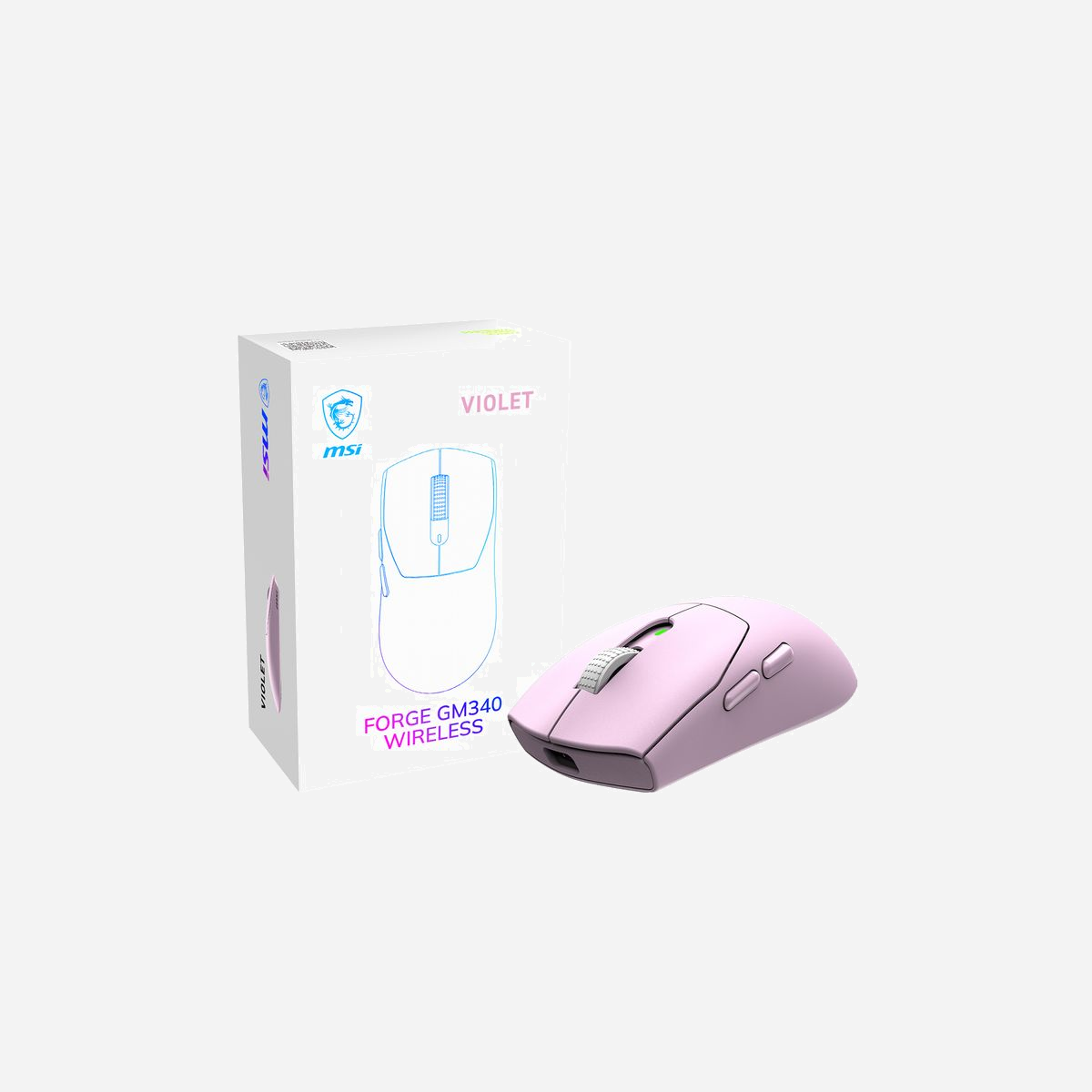 Souris gaming MSI Forge GM340 Wireless ambidextre optique 12000 DPI RF sans fil Bluetooth 6 boutons violet - La MSI Forge GM340 Wireless ambidextre répond aux exigences des joueurs recherchant performance et polyvalence dans un format compact et léger. Avec son capteur optique précis offrant une résolution ajustable jusqu'à 12000 DPI et un temps de réponse ultra-rapide de 1 ms, cette souris garantit une réactivité optimale dans les situations de jeu les plus intenses. Son design ambidextre de 57 grammes seulement assure une prise en main confortable pour tous les utilisateurs, droitiers comme gauchers, réduisant la fatigue lors des sessions prolongées. Les 6 boutons programmables permettent de personnaliser les commandes selon vos préférences et d'optimiser votre efficacité en jeu. La connectivité sans fil double mode constitue un atout majeur : la technologie RF 2.4 GHz offre une connexion stable et réactive pour le gaming, tandis que le Bluetooth 5.2 permet une utilisation nomade avec vos différents appareils. L'autonomie exceptionnelle de 82 heures assure plusieurs semaines d'utilisation sans interruption. Conçue pour durer, la Forge GM340 Wireless intègre des switches certifiés pour 50 millions de clics. Le récepteur USB inclus garantit une installation immédiate, et le câble de 1,8 mètre permet la recharge tout en continuant à jouer. Cette souris gaming s'adresse aussi bien aux joueurs exigeants qu'aux professionnels recherchant un périphérique fiable et performant pour leurs tâches quotidiennes. Sa finition violette apporte une touche d'originalité à votre setup.