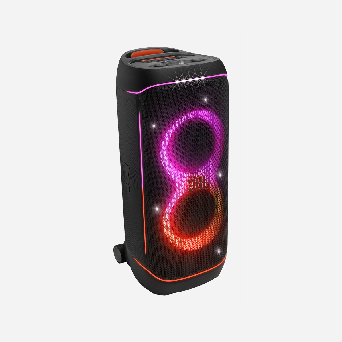 Enceinte JBL PartyBox 720 800W RMS Bluetooth IPX4 avec woofer 22,9cm tweeter 3cm noir - La JBL PartyBox 720 transforme chaque événement en expérience sonore mémorable grâce à sa puissance exceptionnelle de 800W RMS. Conçue pour les professionnels de l'événementiel, les collectivités et les entreprises organisant des animations, cette enceinte délivre un son puissant et équilibré dans tous les environnements. Son architecture acoustique professionnelle combine deux woofers de 22,9 cm et deux tweeters de 3 cm pour une restitution fidèle sur toute la gamme de fréquences (32-20000 Hz). Le rapport signal-sur-bruit de 80 dB garantit une clarté optimale même à volume élevé, indispensable pour sonoriser efficacement espaces de réception, terrasses ou zones commerciales. La connectivité Bluetooth 5.4 avec profils A2DP et AVRCP assure une diffusion stable et réactive depuis smartphones, tablettes ou ordinateurs. Les entrées AUX et jack microphone permettent de connecter sources audio filaires et micros pour présentations ou animations. Le port USB Type-C offre des possibilités d'extension supplémentaires. Certifiée IPX4, cette enceinte résiste aux projections d'eau, un atout majeur pour les événements en extérieur ou dans des environnements exigeants. Son format vertical compact (416 x 406 x 942 mm) facilite l'installation tout en optimisant la diffusion sonore. Alimentée sur secteur (100-240V), la PartyBox 720 garantit une disponibilité permanente sans contrainte d'autonomie, idéale pour les installations fixes ou événements de longue durée. Un investissement durable pour professionnels recherchant fiabilité et performance acoustique.