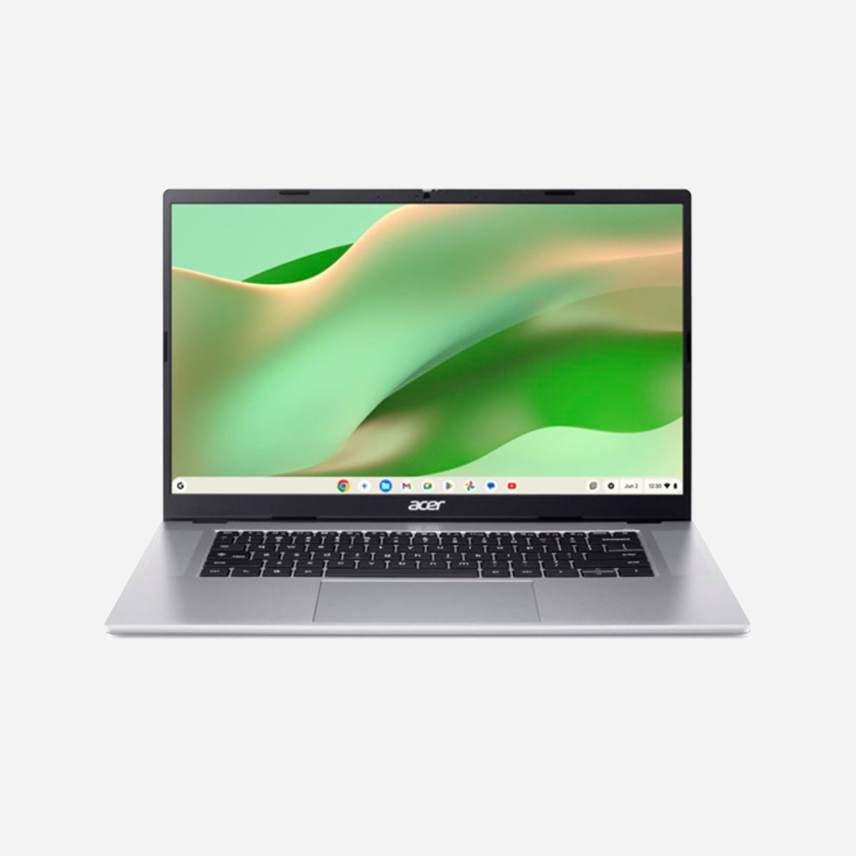 Chromebook Acer CB315-8H-81H3 MediaTek Kompanio 540 15.6" Full HD 4GB LPDDR4x 64GB Flash Wi-Fi 6 ChromeOS argent - Le Chromebook Acer CB315-8H-81H3 constitue une solution informatique performante et accessible pour les environnements professionnels et éducatifs recherchant simplicité d'usage et fiabilité au quotidien. Équipé d'un processeur MediaTek Kompanio 540 octo-core cadencé jusqu'à 2,6 GHz, ce Chromebook offre une réactivité appréciable pour les tâches bureautiques courantes, la navigation web, la visioconférence et l'utilisation d'applications cloud. Son écran 15,6 pouces Full HD (1920 x 1080) avec traitement antireflet ComfyView garantit un confort visuel optimal lors de longues sessions de travail, tandis que le format généreux facilite la consultation de documents et tableurs. La configuration associe 4 Go de mémoire LPDDR4x et 64 Go de stockage Flash, parfaitement dimensionnée pour ChromeOS qui privilégie le travail en ligne et l'intégration native avec Google Workspace. La connectivité moderne comprend le Wi-Fi 6 pour des débits réseau élevés, l'Ethernet Gigabit pour les environnements câblés, et quatre ports USB dont deux USB-C compatibles DisplayPort pour une extension flexible. La webcam Full HD intégrée répond aux exigences actuelles de télétravail et d'enseignement à distance, tandis que l'autonomie annoncée de 13 heures permet une journée complète d'utilisation nomade. Le châssis compact de 1,48 kg facilite les déplacements entre bureaux ou salles de classe. ChromeOS apporte une gestion simplifiée, des mises à jour automatiques et une sécurité renforcée par conception, réduisant significativement les coûts d'administration IT. La puce TPM intégrée et le port Kensington complètent le dispositif de protection des données professionnelles.