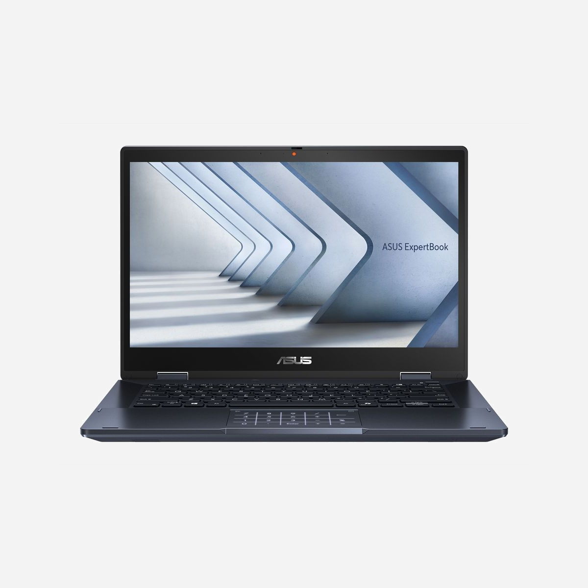 Ordinateur portable ASUS ExpertBook B3 Flip B3402FVA convertible 360° écran tactile 14" Intel Core Ultra certification TÜV Rheinland sans chargeur - L'ASUS ExpertBook B3 Flip B3402FVA incarne la polyvalence professionnelle pour les environnements de travail et d'enseignement hybrides. Ce convertible 2-en-1 à charnière 360° transforme instantanément votre outil de travail selon vos besoins : mode ordinateur portable pour la productivité, mode tablette pour les présentations ou la prise de notes tactile. Propulsé par un processeur Intel Core 5 120U de dernière génération (10 cœurs, 12 threads, jusqu'à 5 GHz), associé à 16 Go de RAM DDR4 et un SSD NVMe de 512 Go, cet appareil garantit fluidité et réactivité dans vos applications métier. L'écran tactile Full HD 14 pouces certifié TÜV Rheinland préserve votre confort visuel lors des longues sessions de travail. La connectivité professionnelle est au rendez-vous avec deux ports Thunderbolt 4, deux USB 3.2, HDMI 2.1, Ethernet RJ-45 et Wi-Fi 6E pour des transferts ultra-rapides et une compatibilité étendue. La double caméra (avant HD et arrière 13 MP) optimisée par intelligence artificielle assure des visioconférences de qualité professionnelle. La sécurité est renforcée par le lecteur d'empreintes digitales, la puce TPM et le cache de confidentialité pour la webcam. Le traitement antibactérien des surfaces apporte une protection sanitaire appréciable en usage partagé. Avec son indice de réparabilité exceptionnel de 9,4/10 et ses certifications environnementales (ENERGY STAR, EPEAT Gold, FSC Mix), l'ExpertBook B3 s'inscrit dans une démarche durable. Windows 11 Pro préinstallé avec Microsoft Copilot offre une expérience professionnelle complète dès le démarrage. Conformément à la directive européenne 2022/2380/UE sur le chargeur universel, ce modèle est livré sans adaptateur secteur, compatible avec tout chargeur USB Type-C 65W.