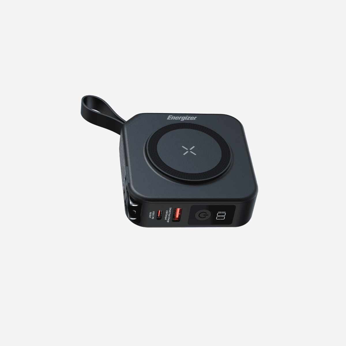 Batterie externe Energizer QM10001AC 10000mAh Lithium Polymère USB-A USB-C recharge sans fil noir - La batterie externe Energizer QM10001AC combine polyvalence et performance pour répondre aux besoins des professionnels mobiles. Avec sa capacité de 10000 mAh en technologie Lithium Polymère, elle assure plusieurs cycles de recharge pour vos smartphones, tablettes et autres appareils nomades. Sa véritable force réside dans sa flexibilité de charge. Quatre appareils peuvent être alimentés simultanément grâce à ses multiples options : un port USB-A, un port USB-C, et la recharge sans fil jusqu'à 15W. Cette dernière fonctionnalité élimine le besoin de câbles pour les appareils compatibles, simplifiant votre quotidien en déplacement. La charge rapide avec délivrance de puissance USB jusqu'à 20W permet de recharger efficacement ordinateurs portables et smartphones récents. Le port USB-C fait également office d'entrée, offrant une recharge bidirectionnelle pratique avec un seul câble. L'écran intégré et les voyants lumineux vous informent en temps réel du niveau de charge restant, évitant les mauvaises surprises. Les protections électroniques multiples contre les surtensions, surintensités, courts-circuits et surcharges garantissent la sécurité de vos équipements. Compacte avec ses dimensions de 86 x 86 x 31 mm et son poids de 252g, cette batterie se glisse facilement dans un sac professionnel. Sa compatibilité universelle en fait un accessoire indispensable pour maintenir votre productivité lors de réunions, déplacements ou journées intensives loin d'une prise secteur.