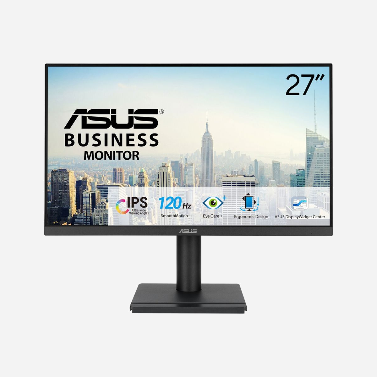 Écran ASUS VA279QGSE 27" Full HD 1920x1080 LCD 16:9 178° VESA hauteur réglable haut-parleurs noir - L'écran ASUS VA279QGSE 27 pouces s'impose comme une solution d'affichage professionnelle polyvalente, conçue pour répondre aux exigences des environnements de travail modernes et des utilisateurs exigeants. Avec sa dalle IPS Full HD de 68,6 cm et son taux de rafraîchissement de 120 Hz, cet écran garantit une fluidité d'affichage remarquable, idéale pour le multitâche intensif, la consultation de documents complexes ou les sessions de travail prolongées. Le temps de réponse MPRT de 1 ms et la compatibilité VESA Adaptive Sync assurent une expérience visuelle fluide, sans saccades ni déchirements d'image. La couverture sRGB de 99% et l'affichage de 16,7 millions de couleurs offrent une restitution chromatique fidèle, particulièrement appréciée pour les métiers créatifs, la retouche photo ou le design graphique. Les angles de vision de 178° en vertical et horizontal permettent un confort visuel optimal, quelle que soit la position de travail. L'ergonomie constitue un atout majeur : réglage en hauteur sur 15 cm, pivot à 90°, rotation complète et inclinaison ajustable garantissent une adaptation parfaite à chaque utilisateur. Le support VESA 100x100 mm offre également la possibilité d'un montage mural pour optimiser l'espace de travail. Les technologies Eye Care+ et Low-Blue-Light réduisent la fatigue oculaire lors d'utilisations prolongées, tandis que la fonction anti-scintillement préserve le confort visuel. Les haut-parleurs intégrés de 4W et la connectique complète (HDMI 1.4, DisplayPort 1.2, VGA, sortie casque) facilitent l'intégration dans tout environnement professionnel. Certifié ENERGY STAR et EPEAT Silver, cet écran conjugue performance et responsabilité environnementale, avec une consommation maîtrisée de 15W en utilisation typique.
