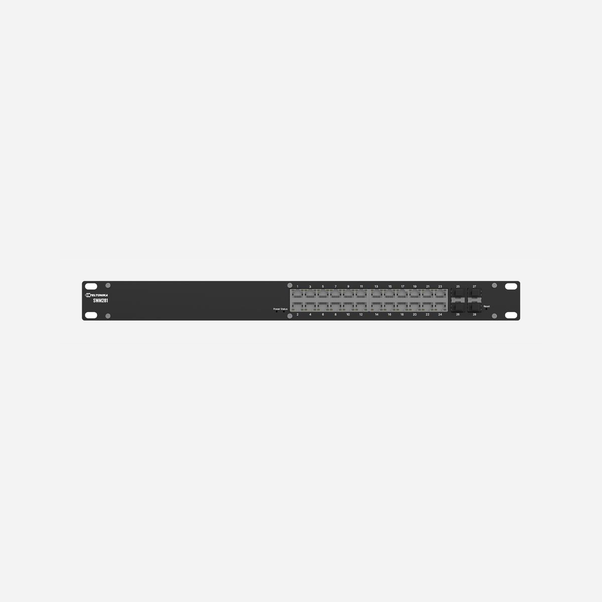 Switch managé Teltonika SWM281 L2+ 24 ports Gigabit Ethernet 10/100/1000 capacité 56Gbit/s rack 19" noir - Le switch managé Teltonika SWM281 constitue une solution réseau professionnelle parfaitement adaptée aux infrastructures d'entreprise exigeantes. Avec ses 24 ports Gigabit Ethernet 10/100/1000 et ses 4 emplacements SFP, ce commutateur L2+ offre une connectivité étendue pour vos équipements tout en garantissant une capacité de commutation de 56 Gbit/s. Conçu pour les environnements professionnels, ce switch managé vous permet de contrôler finement votre réseau grâce à des fonctionnalités avancées : port mirroring pour la supervision du trafic, routage IP pour segmenter vos flux, limitation du débit pour optimiser la bande passante. La gestion Cloud intégrée simplifie considérablement l'administration à distance de votre infrastructure, un atout majeur pour les équipes IT gérant plusieurs sites. Le SWM281 répond aux besoins des PME et des installations nécessitant une densité de ports élevée dans un format rack 19 pouces compact. Le support des trames étendues jusqu'à 10000 octets et une mémoire cache de 0,512 Mo assurent des performances optimales même lors de transferts de données volumineux. Les fonctions DHCP client et serveur intégrées facilitent la gestion des adresses IP de votre parc. Robuste et fiable, ce commutateur fonctionne dans des conditions environnementales étendues et bénéficie d'une conception économe en énergie avec une consommation maximale de seulement 20W. Les certifications CE, FCC et UKCA garantissent sa conformité aux normes internationales les plus strictes.