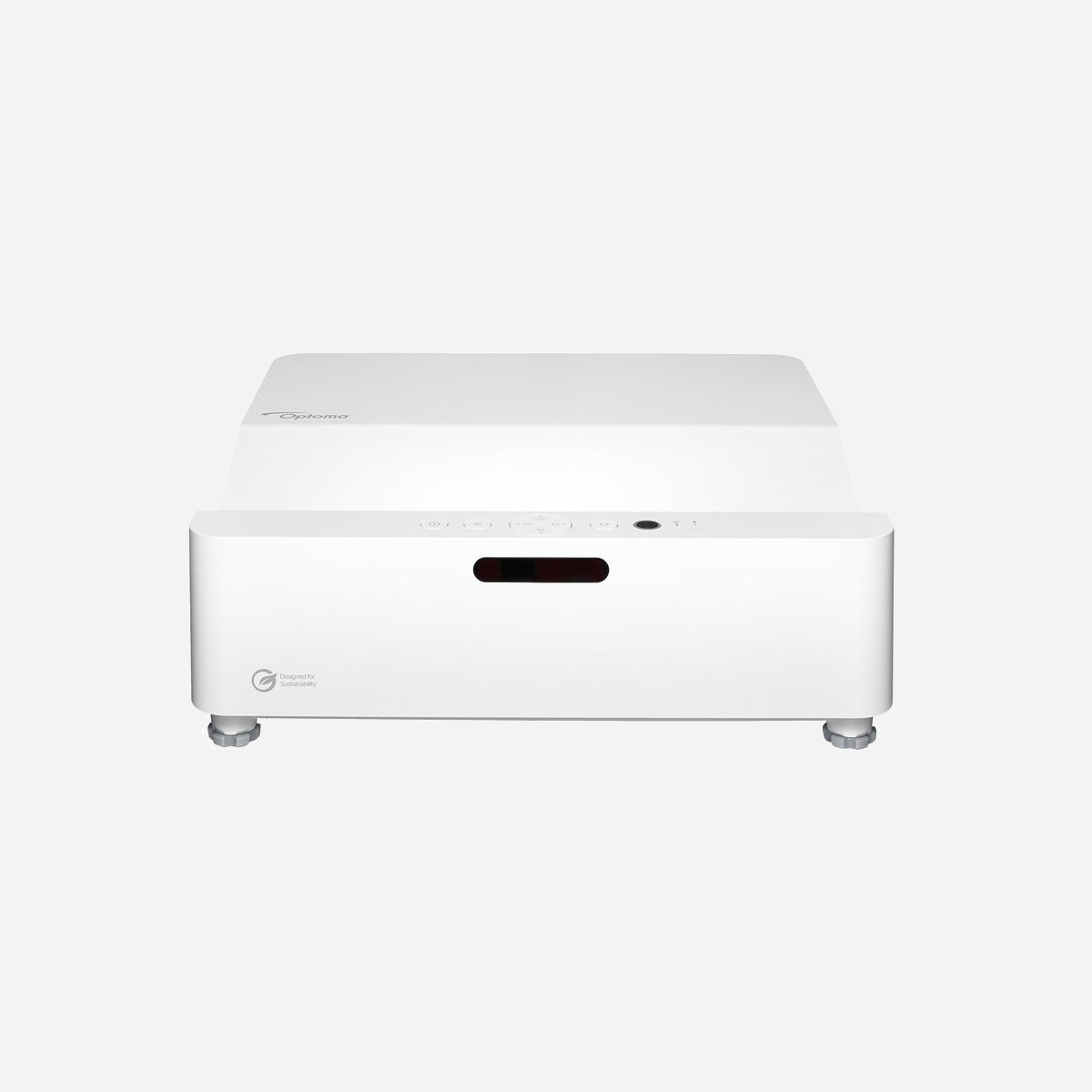 Projecteur Optoma ZH430UST laser DuraCore 4000 lumens Full HD 1080p DLP focale ultra-courte 0.5m HDR 3D blanc - Le projecteur Optoma ZH430UST laser DuraCore révolutionne l'équipement des salles de réunion et espaces de formation grâce à sa technologie laser ultra-performante et son engagement environnemental. Avec 4000 lumens ANSI et une résolution Full HD 1080p, ce modèle à focale ultra-courte garantit des présentations percutantes en toutes circonstances. Sa focale ultra-courte constitue un atout majeur : projetez une image de 100 pouces à seulement 50 cm du mur, éliminant ainsi les ombres gênantes du présentateur et optimisant l'espace disponible. Le ratio de projection de 0.253:1 permet une installation discrète et fonctionnelle, idéale pour les environnements professionnels exigeants. La technologie laser DuraCore offre une durée de vie exceptionnelle de 30 000 heures sans maintenance, permettant un fonctionnement continu 24/7. Fini les remplacements de lampes coûteux et les interruptions : ce projecteur assure une disponibilité maximale pour vos activités critiques. La luminosité constante et les couleurs éclatantes restent stables dans le temps, garantissant une qualité d'image professionnelle sur le long terme. L'éco-conception du ZH430UST démontre l'engagement d'Optoma envers la durabilité : réduction de 45% de la consommation énergétique par rapport aux modèles à lampe, châssis composé de 50% de plastiques recyclés PCR, emballage recyclable à 97%, et absence totale de mercure. Son format compact permet d'optimiser la logistique et de réduire l'empreinte carbone du transport. La compatibilité HDR et HLG enrichit les présentations avec des détails et textures remarquables, tandis que le système de gestion des couleurs garantit une reproduction fidèle. La correction géométrique 4 angles facilite l'installation même dans des configurations complexes, et la projection à 360° offre une flexibilité totale. La connectivité professionnelle complète inclut 2 ports HDMI 2.0, RS232, Ethernet et USB-Power, permettant l'intégration avec les systèmes de contrôle AMX, Crestron RoomView et Extron. Le haut-parleur intégré de 15W dispense d'équipements audio externes pour les présentations standard. Compact (327 x 327 x 109 mm) et léger (3,9 kg), le ZH430UST s'installe aisément et se transporte facilement entre différents sites. Son niveau sonore contenu (27 dB en mode économique) préserve le confort acoustique des participants.