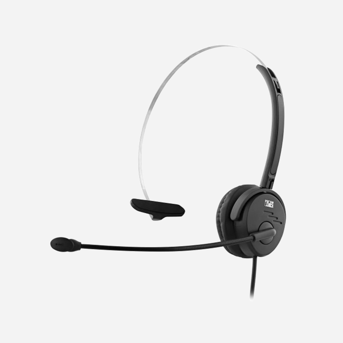 Casque filaire T'nB BLHSMONO arceau mono-oreillette USB Type-A 1,3m 118g noir pour PC et bureau - Le casque T'nB BLHSMONO répond aux besoins des professionnels en quête d'une solution audio fiable pour leurs communications quotidiennes. Conçu spécifiquement pour les environnements de bureau, ce casque mono-oreillette permet de rester concentré sur vos échanges tout en gardant une oreille disponible pour interagir avec votre environnement de travail. Sa connectivité USB Type-A garantit une compatibilité immédiate avec la majorité des PC professionnels, sans nécessiter de configuration complexe. Le câble de 1,3 m offre une liberté de mouvement suffisante tout en évitant l'encombrement sur votre poste de travail. L'arceau ajustable et les coussinets circum-auriculaires assurent un confort optimal lors des longues sessions d'appels, de visioconférences ou de webinaires. Avec seulement 118 g, ce casque se fait oublier même après plusieurs heures d'utilisation continue. Le microphone boom orientable se positionne précisément devant la bouche pour une capture vocale claire et directe, essentiel pour les centres d'appels, les services clients, les équipes support technique ou le télétravail. La conception mono-oreillette favorise la concentration sur l'interlocuteur tout en maintenant une conscience de l'environnement immédiat. Robuste et fonctionnel, le T'nB BLHSMONO constitue un équipement professionnel accessible pour équiper vos collaborateurs en communication unifiée, assistance téléphonique ou toute activité nécessitant des échanges vocaux réguliers sur PC.