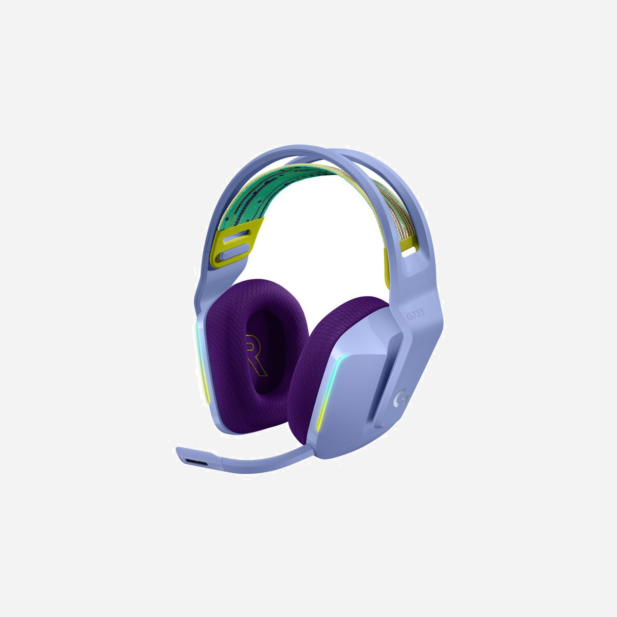 Casque gaming sans fil Logitech G G733 20-20000Hz portée 20m 278g coloris lilas avec micro - Le Logitech G G733 redéfinit l'expérience gaming sans fil en alliant performance audio, confort exceptionnel et design audacieux. Avec son coloris lilas distinctif et son poids plume de 278 grammes, ce casque arceau offre des sessions de jeu prolongées sans fatigue, idéal pour les joueurs exigeants sur PC, PlayStation et Nintendo Switch. La technologie sans fil LIGHTSPEED garantit une connexion stable jusqu'à 20 mètres, éliminant toute contrainte de câble. L'autonomie remarquable de 29 heures en lecture continue permet de jouer plusieurs jours sans recharge, tandis que le système de charge USB Type-C assure une remise à niveau rapide. L'immersion sonore atteint un niveau supérieur grâce au surround virtuel DTS Headphone:X 2.0, offrant un positionnement audio précis essentiel en compétition. Les transducteurs de 4 cm délivrent une réponse en fréquence complète de 20 à 20000 Hz, restituant chaque détail sonore avec fidélité. Le micro détachable unidirectionnel cardioïde capture votre voix avec clarté tout en filtrant les bruits ambiants, optimisant la communication en équipe. Les commandes intégrées sur oreillette, incluant une molette de volume rotative, permettent des ajustements instantanés sans quitter le jeu. Le rétroéclairage RGB multicolore personnalisable via le logiciel Logitech G HUB ajoute une dimension esthétique unique, tandis que le bandeau réversible au toucher doux garantit un confort optimal. Compatible Windows et macOS, ce casque s'adapte à tous les environnements gaming professionnels et personnels.