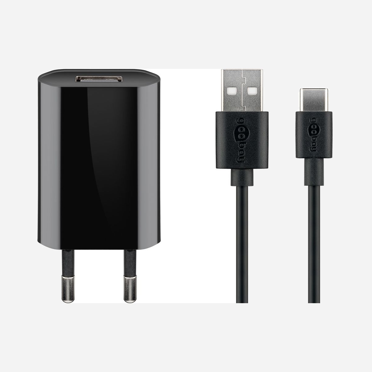 Chargeur secteur Goobay 45293 USB 2.0 universel 5V 100-240V avec câble 1m protection surchauffe noir - Le chargeur secteur Goobay 45293 constitue une solution d'alimentation fiable et polyvalente pour vos équipements USB. Conçu pour un usage professionnel comme personnel, ce chargeur universel s'adapte à tous vos appareils compatibles USB grâce à son port USB 2.0 et son câble USB Type-A vers USB Type-C d'un mètre inclus. Sa compatibilité avec les tensions d'entrée de 100 à 240V en fait un allié idéal pour les déplacements internationaux, fonctionnant aussi bien en Europe qu'à l'étranger. La prise Europlug Type C garantit une connexion sécurisée dans la majorité des pays européens. La sécurité est au cœur de ce produit avec ses protections intégrées contre les surintensités, les surcharges et la surchauffe. Ces dispositifs préservent vos équipements des incidents électriques et prolongent leur durée de vie. La puissance de sortie de 5V à 1A convient parfaitement à la recharge de smartphones, tablettes, écouteurs sans fil et autres périphériques USB. Compact et léger avec seulement 24,5 grammes, ce chargeur se glisse facilement dans une sacoche ou un sac de voyage. Son efficacité énergétique de 76,1% et sa consommation à vide de seulement 0,06W témoignent d'une conception respectueuse de l'environnement et économique à l'usage. La fonction Plug and Play permet une utilisation immédiate sans installation de pilotes. Sa plage de température d'opération étendue de -20 à 40°C assure un fonctionnement fiable dans des conditions variées.
