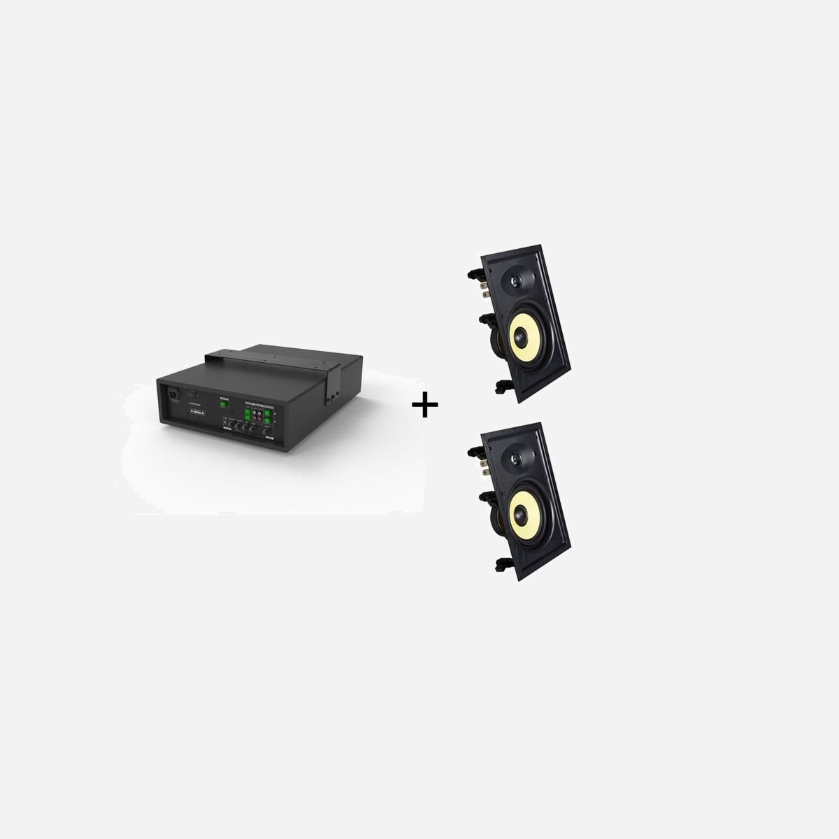 Système audio Vivolink AUDIOPACK-IW2 2.1 canaux 110W 40-20000Hz 4 Ohm avec subwoofer et 2 enceintes murales noir - Le système audio Vivolink AUDIOPACK-IW2 offre une solution sonore complète et discrète, parfaitement adaptée aux environnements professionnels exigeants. Cette configuration 2.1 canaux combine un subwoofer de 50W avec deux enceintes murales premium de 40W chacune, délivrant une puissance totale de 110W pour sonoriser efficacement salles de réunion, espaces d'accueil ou showrooms. L'installation murale des enceintes garantit un gain de place précieux tout en assurant une diffusion sonore homogène. Le subwoofer de 8 pouces reproduit fidèlement les basses fréquences dès 40 Hz, tandis que les enceintes couvrent l'ensemble du spectre jusqu'à 20000 Hz. Cette répartition optimale procure une restitution équilibrée, idéale pour les présentations multimédias, la diffusion musicale d'ambiance ou les visioconférences. L'amplificateur intégré de classe D offre un excellent rendement énergétique avec une consommation de seulement 75W en fonctionnement et 0,5W en veille. La connectivité filaire polyvalente inclut entrées jack 3,5mm, 6,35mm et RCA, permettant de raccorder ordinateurs, lecteurs audio ou sources professionnelles diverses. Le contrôle de volume rotatif et l'interrupteur intégré facilitent l'utilisation quotidienne. Certifié CE et blindé magnétiquement, ce système répond aux normes professionnelles. Les crochets de fixation fournis simplifient l'installation, tandis que le boîtier noir sobre s'intègre discrètement dans tout environnement. Une solution audio complète et performante pour valoriser vos espaces professionnels.