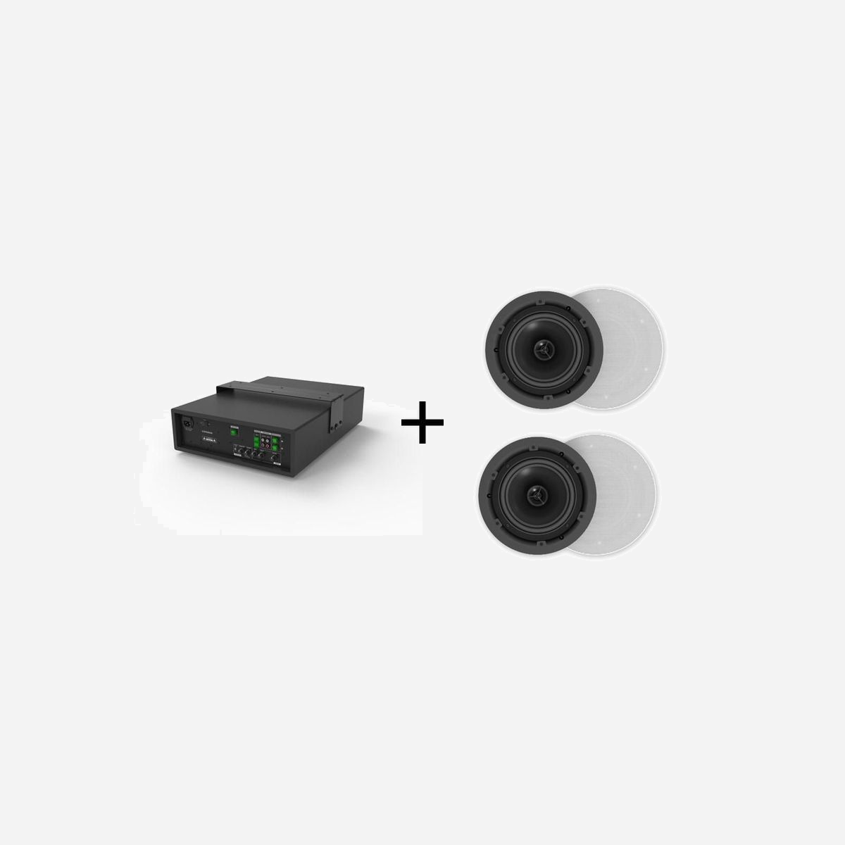 Système audio Vivolink AUDIOPACK2 avec subwoofer 50W et 2 enceintes plafond 25W Bluetooth 8 Ohm noir - Le système audio Vivolink AUDIOPACK2 offre une solution complète et professionnelle pour sonoriser vos espaces de travail jusqu'à 200 m². Conçu spécifiquement pour les salles de réunion, bureaux, hôtels et auditoriums, ce pack 2.1 canaux combine discrétion visuelle et performance acoustique. L'installation se distingue par sa simplicité et son intégration architecturale. Les deux enceintes de plafond blanches VLSPMTC60WT de 25W chacune se fondent dans votre environnement, tandis que le subwoofer actif de 50W, dissimulable au-dessus du plafond ou sous un meuble, enrichit le rendu sonore de basses profondes. Avec une puissance totale de 110W RMS et une réponse en fréquence de 40 à 20 000 Hz, le système délivre un son équilibré et clair pour vos présentations, visioconférences et événements. La connectivité polyvalente répond aux besoins professionnels variés : entrées RCA ligne, jack 6,35 mm, connexion 100V, et connectivité Bluetooth pour la diffusion sans fil vers les enceintes. L'amplificateur de classe D intégré assure une efficacité énergétique optimale avec seulement 75W de consommation typique. Le système s'adapte à différentes configurations grâce à sa sortie ligne RCA permettant de chaîner des enceintes actives supplémentaires. Les commandes rotatives facilitent les réglages de volume, tandis que le blindage magnétique évite toute interférence avec vos équipements électroniques. Livré avec les câbles d'alimentation, les crochets de fixation et une garantie de 3 ans, le Vivolink AUDIOPACK2 constitue un investissement durable pour professionnaliser votre environnement sonore.