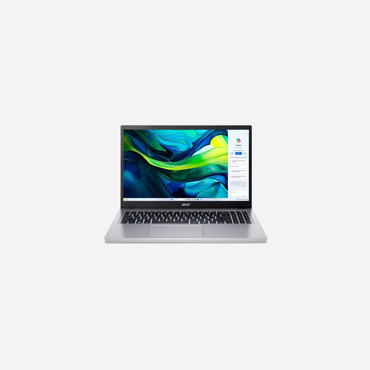 Ordinateur portable Acer Aspire Go 15 AG15-32P-37F1 Intel Core 3 N355 8GB DDR5 512GB SSD 15.6" Full HD Wi-Fi 6 Windows 11 Home argent - L'Acer Aspire Go 15 AG15-32P-37F1 incarne la solution idéale pour les professionnels et les équipes en quête d'un outil de travail polyvalent et performant à un rapport qualité-prix maîtrisé. Propulsé par un processeur Intel Core 3 N355 à 8 cœurs, cet ordinateur portable garantit une réactivité optimale pour vos applications bureautiques, vos visioconférences et votre navigation web quotidienne. Son écran Full HD de 15,6 pouces au format 16:9 avec technologie ComfyView offre un confort visuel appréciable lors des longues sessions de travail, tandis que la surface mate limite efficacement les reflets. La configuration mémoire de 8 Go DDR5 associée à un SSD NVMe de 512 Go assure des temps de démarrage rapides et une fluidité d'exécution pour vos tâches professionnelles courantes. La connectivité moderne constitue un atout majeur : Wi-Fi 6 pour des transferts réseau performants, Bluetooth 5.2, ports USB Type-C avec DisplayPort alternatif, ports USB-A et HDMI. Cette polyvalence facilite le raccordement à vos périphériques et écrans externes en toute simplicité. La webcam HD et les deux microphones intégrés répondent aux exigences actuelles du travail hybride. Avec son châssis argent élégant pesant 1,73 kg et une autonomie pouvant atteindre 12,5 heures, l'Aspire Go 15 accompagne vos déplacements professionnels. Windows 11 Home préinstallé, puce TPM 2.0 pour la sécurité, pavé numérique intégré et port de charge USB Type-C complètent un ensemble pensé pour la productivité mobile. Un choix rationnel pour équiper vos collaborateurs sans compromis sur l'essentiel.