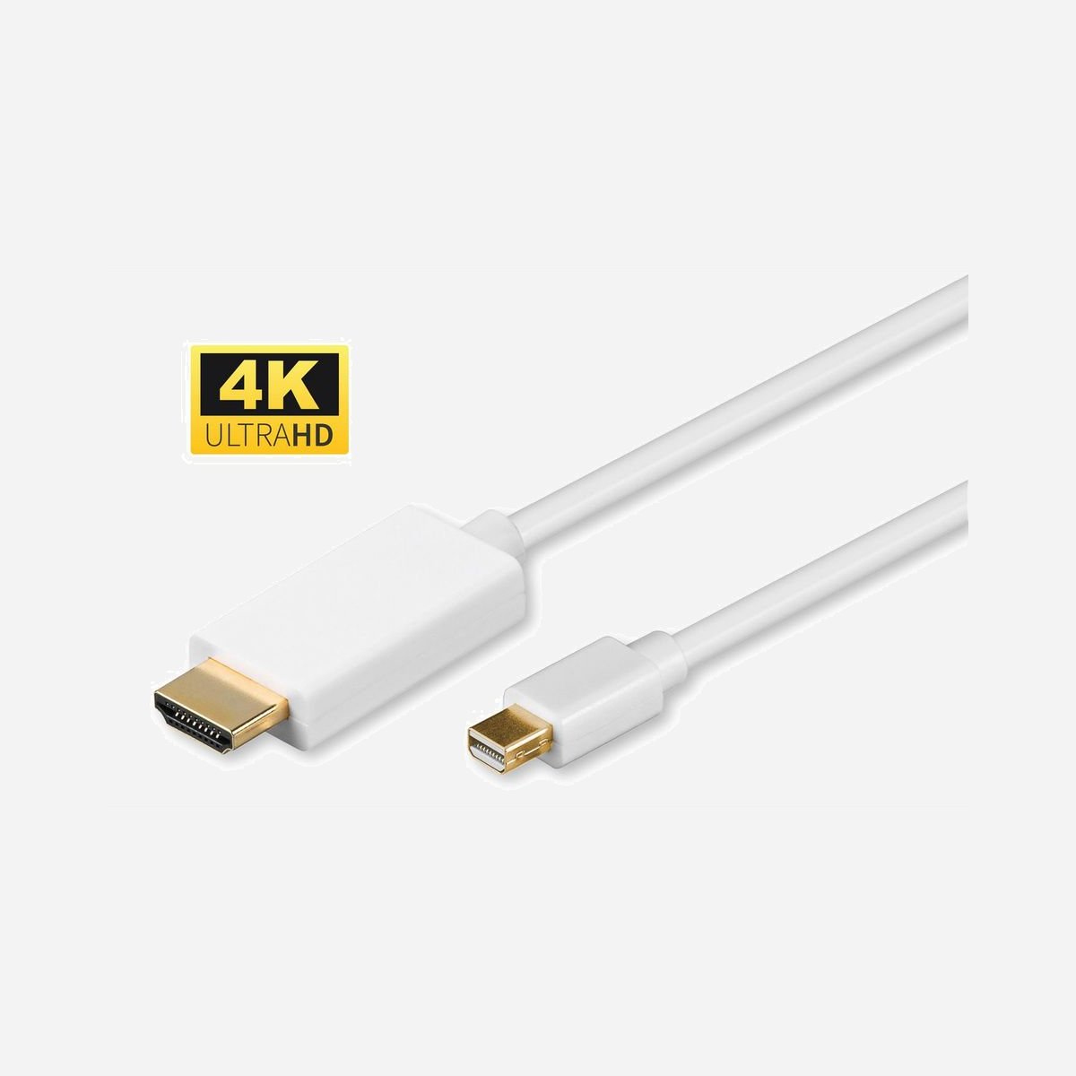 Câble Microconnect MDPHDMI3-4K Mini DisplayPort vers HDMI 3m 4K avec transmission audio et vidéo blanc - Le câble Microconnect MDPHDMI3-4K représente la solution professionnelle pour connecter vos équipements dotés d'une sortie Mini DisplayPort à un écran HDMI. Avec ses 3 mètres de longueur, il offre une flexibilité d'installation appréciable dans les environnements de travail modernes. Ce câble assure une transmission numérique native en résolution 4K Ultra HD (3840 x 2160 pixels), garantissant une qualité d'image exceptionnelle pour vos présentations, votre travail graphique ou vos applications multimédias. Compatible DisplayPort 1.2 et HDMI 2.0, il transmet simultanément le signal vidéo et audio, éliminant le besoin de câbles supplémentaires. La protection HDCP 2.2 intégrée assure la compatibilité avec les contenus protégés, un atout essentiel pour les environnements professionnels et les applications de diffusion. Les connecteurs plaqués or garantissent une conductivité optimale et une résistance accrue à la corrosion, gage de fiabilité dans le temps. Particulièrement adapté aux utilisateurs d'ordinateurs portables professionnels équipés de Mini DisplayPort (nombreux modèles Dell, HP, Lenovo, Microsoft Surface), ce câble permet de connecter facilement un second écran, un vidéoprojecteur ou un système de visioconférence. Le support de la 3D élargit encore son champ d'application. Sa conception en cuivre de qualité avec conducteurs AWG 32 et son blindage PVC assurent une transmission stable sans interférences. Le format blanc s'intègre discrètement dans les environnements de bureau contemporains. Une solution plug-and-play fiable pour vos besoins de connectivité professionnelle quotidiens.
