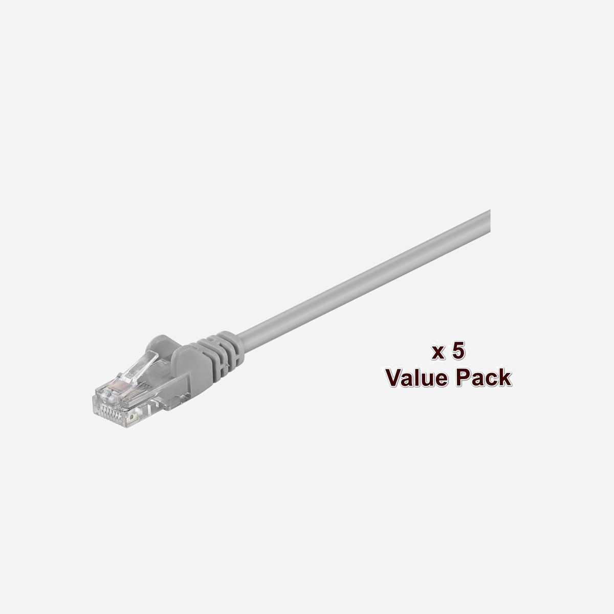 Câble réseau Microconnect V-UTP515VP Cat5e U/UTP 15m gris rond 100MHz compatible Ethernet Gigabit - Le câble réseau Microconnect V-UTP515VP Cat5e représente une solution de connectivité fiable et polyvalente pour vos infrastructures réseau professionnelles. Avec ses 15 mètres de longueur, ce câble U/UTP offre la flexibilité nécessaire pour connecter vos équipements informatiques dans des configurations variées, que ce soit en datacenter, en bureau ou dans des espaces techniques contraints. Conçu selon la norme Cat5e et testé jusqu'à 250 MHz, ce câble garantit des performances optimales pour vos réseaux Ethernet Gigabit avec un taux de transfert pouvant atteindre 1000 Mbit/s. Sa compatibilité descendante avec les standards Cat5 assure une intégration harmonieuse dans vos installations existantes, facilitant ainsi les évolutions progressives de votre infrastructure. La conception en câble rond avec gaine PVC offre une excellente résistance mécanique et une durabilité accrue dans le temps. Les connecteurs RJ-45 mâle/mâle intègrent des protections anti-pliure, anti-traction et de verrouillage, garantissant des connexions stables et sécurisées même dans les environnements sollicités. Ces caractéristiques réduisent significativement les risques de déconnexion accidentelle et prolongent la durée de vie du câble. Ce produit s'adresse particulièrement aux professionnels IT recherchant une solution de câblage économique sans compromis sur la qualité de transmission. Idéal pour relier switches, serveurs, postes de travail ou équipements réseau, il répond aux exigences des PME comme des grandes entreprises. Le conditionnement par lot de 5 pièces permet d'équiper efficacement plusieurs points de connexion tout en optimisant vos coûts d'approvisionnement.
