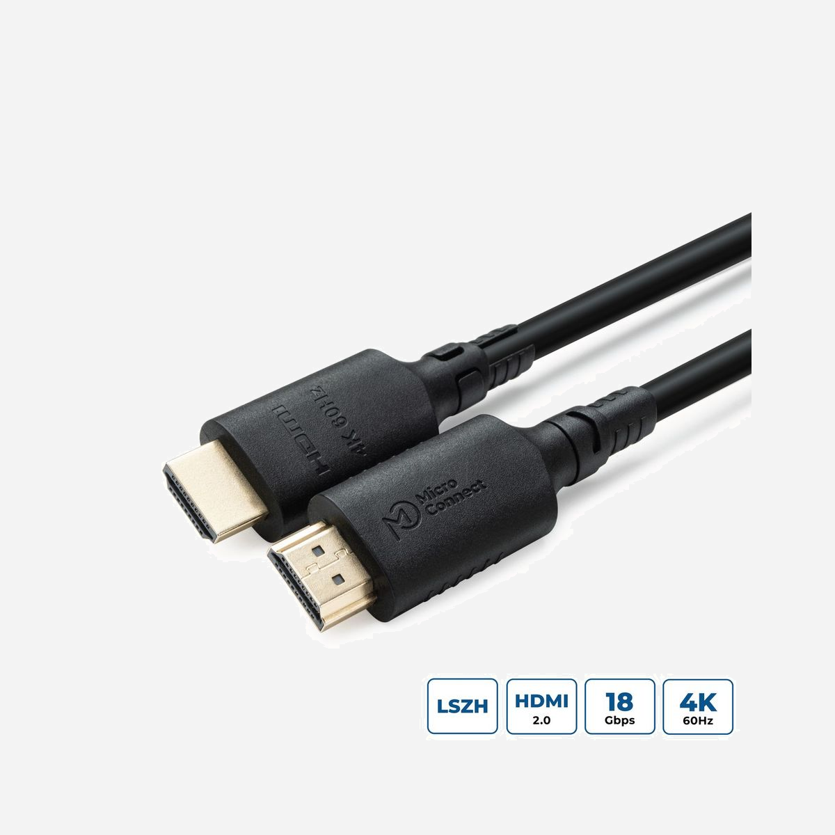 Câble HDMI Microconnect ColorFlex MC-HDM19195V2.0LSZH 5m Type A gaine LSZH sans halogène noir - Le câble HDMI ColorFlex MC-HDM19195V2.0LSZH de MicroConnect répond aux exigences les plus strictes en matière de sécurité et de performance pour vos installations professionnelles. Avec sa longueur de 5 mètres, il offre la flexibilité nécessaire pour connecter vos équipements audiovisuels dans des configurations variées, des salles de réunion aux espaces de formation. Sa gaine LSZH sans halogène constitue un atout majeur pour les environnements sensibles. En cas d'incendie, ce matériau limite drastiquement les émissions de fumées toxiques et de gaz corrosifs, protégeant ainsi les personnes et les équipements électroniques. Cette caractéristique en fait un choix privilégié pour les établissements recevant du public, les datacenters et les installations soumises à des normes de sécurité renforcées. Compatible HDMI 2.0, ce câble prend en charge les résolutions jusqu'à 4K (4096 x 2160 pixels) à 60 Hz avec un débit de 18 Gbit/s. Il garantit une transmission optimale des contenus HDR10 et des formats audio haute définition comme Dolby TrueHD. Les fonctionnalités ARC et HDMI Ethernet intégrées simplifient vos installations en réduisant le nombre de câbles nécessaires. La construction soignée avec contacts plaqués or, blindage magnétique et conducteurs en cuivre AWG 30 assure une transmission stable et durable. La certification HDCP 2.2 garantit la compatibilité avec les contenus protégés. Robuste et flexible grâce à sa gaine en élastomère thermoplastique, ce câble résiste aux manipulations fréquentes tout en conservant ses performances dans une plage de température étendue de -20 à 60°C. Un investissement fiable pour vos infrastructures audiovisuelles professionnelles.
