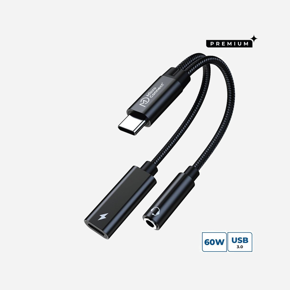 Adaptateur Microconnect MC-USBC-AUDIOCF USB Type-C vers Jack audio 3.5mm 0,13m noir pour charge et synchronisation - L'adaptateur Microconnect MC-USBC-AUDIOCF représente la solution idéale pour connecter vos écouteurs ou casques audio équipés d'une prise Jack 3.5mm à vos appareils modernes dotés uniquement d'un port USB Type-C. Compact avec ses 13 cm de longueur et son poids plume de 13 grammes, cet accessoire se glisse facilement dans votre poche ou votre sacoche pour vous accompagner partout. Conçu pour les professionnels nomades et les utilisateurs d'appareils récents, cet adaptateur permet de continuer à utiliser vos équipements audio existants sans investir dans de nouveaux périphériques. Vous préservez ainsi votre matériel audio de qualité tout en profitant des dernières technologies USB Type-C. La conception Premium de Microconnect garantit une transmission audio fidèle et une compatibilité étendue avec les smartphones, tablettes et ordinateurs portables équipés de ports USB Type-C. Les connecteurs droits facilitent le branchement dans toutes les configurations, même dans les espaces restreints. Particulièrement adapté aux environnements professionnels, cet adaptateur permet de participer à des visioconférences, d'écouter des contenus de formation ou de passer des appels avec votre casque habituel. Sa finition noire sobre s'intègre discrètement à votre équipement professionnel. Un accessoire essentiel pour maintenir la productivité de vos équipes tout en optimisant les investissements existants en matériel audio.