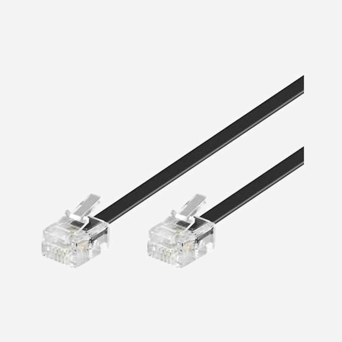 Câble téléphonique Microconnect MPK182 RJ11 2 mètres noir pour connexion téléphone fixe et modem - Le câble téléphonique Microconnect MPK182 constitue une solution fiable pour raccorder vos équipements de téléphonie fixe et vos modems. Avec ses 2 mètres de longueur et ses connecteurs RJ-11 mâle/mâle, ce câble offre la flexibilité nécessaire pour installer vos appareils selon vos contraintes d'aménagement. Conçu pour les environnements professionnels comme domestiques, ce câble noir discret s'intègre parfaitement dans tout type d'installation. Sa conception robuste garantit une transmission stable du signal, essentielle pour maintenir la qualité de vos communications téléphoniques et de votre connexion Internet via modem RTC ou ADSL. Les connecteurs RJ-11 standardisés assurent une compatibilité universelle avec l'ensemble des téléphones fixes, centraux téléphoniques, modems et prises murales du marché. L'installation ne nécessite aucune compétence technique particulière : il suffit de brancher les deux extrémités pour établir la connexion. Avec un poids de seulement 26 grammes, ce câble reste facile à manipuler et à acheminer le long des plinthes ou dans des goulottes. La marque Microconnect, reconnue pour son rapport qualité-prix dans le domaine de la connectique, propose ici un produit fonctionnel et durable qui répond aux besoins quotidiens de connectivité téléphonique des entreprises et des particuliers. Idéal pour remplacer un câble défectueux, étendre une installation existante ou équiper de nouveaux postes de travail, le MPK182 représente un choix pragmatique et économique pour vos besoins en câblage téléphonique.