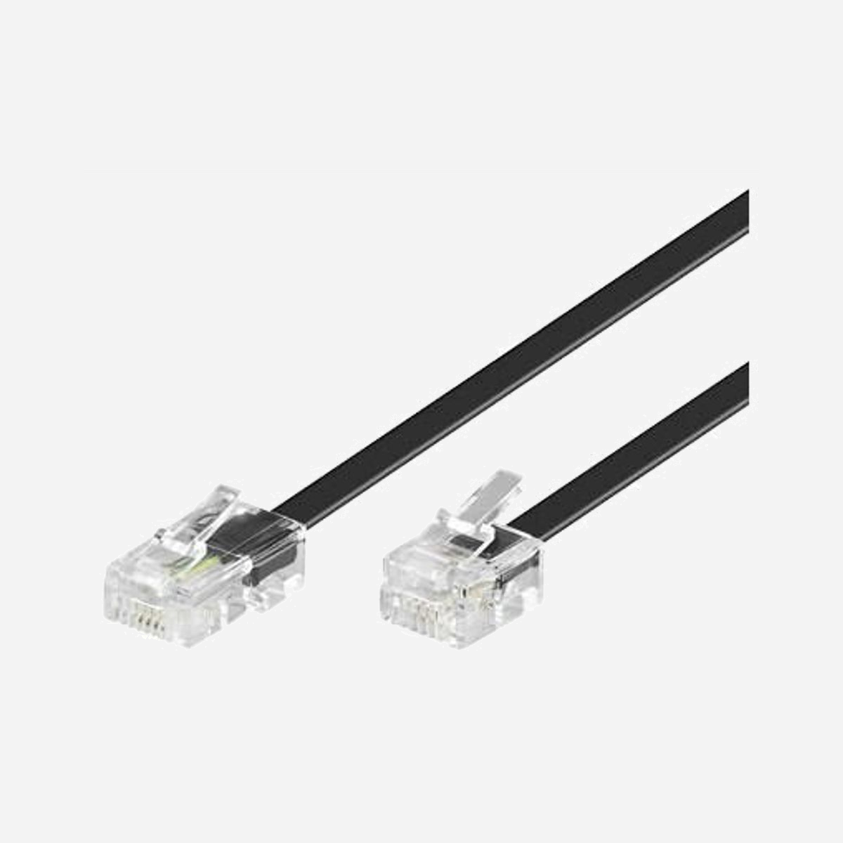 Câble téléphonique Microconnect MPK451S RJ11 vers RJ45 1 mètre noir pour connexion téléphone-réseau - Le câble Microconnect MPK451S constitue la solution professionnelle pour connecter vos équipements téléphoniques à votre infrastructure réseau. D'une longueur pratique de 1 mètre, ce câble RJ11 vers RJ45 facilite l'intégration de téléphones, modems ou fax sur vos installations réseau existantes. Conçu avec des connecteurs mâle/mâle robustes, ce câble garantit une transmission stable et fiable des signaux, essentielle pour maintenir la qualité de vos communications professionnelles. Sa construction soignée assure une connexion durable, minimisant les risques d'interruption ou de dégradation du signal. La longueur de 1 mètre offre une flexibilité d'installation optimale pour la plupart des configurations de bureau, permettant de relier proprement vos équipements sans encombrement inutile. Son format compact et son poids de seulement 10 grammes facilitent également le déploiement et la gestion de votre câblage. Microconnect, fort de plus de 20 ans d'expérience dans les solutions de connectivité, propose avec le MPK451S un produit conforme aux normes de qualité européennes strictes. Cette expertise se traduit par une fiabilité éprouvée, particulièrement appréciée dans les environnements professionnels exigeants. Que ce soit pour équiper vos bureaux, salles de réunion ou espaces de travail partagés, ce câble répond aux besoins quotidiens de connectivité téléphonique sur infrastructure réseau. Une solution simple, efficace et pérenne pour vos installations de communication d'entreprise.