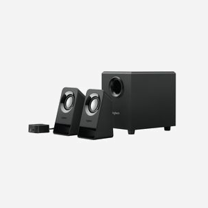Logitech Z213 - Système Audio 2.1, 7W RMS, Subwoofer 4", Satellites 2" , Télécommande filaire, Réglage des graves, Sortie casque 3.5mm, Noir - Miniature 1