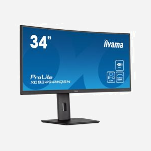 iiyama ProLite XCB3494WQSN-B5 : Écran LED 34" UltraWide Quad HD (3440x1440) VA 120Hz 0.4ms, USB-C 65W, Hub USB, AMD FreeSync, Noir - Miniature 3