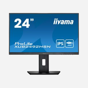 iiyama ProLite XUB2492HSN-B5 Ecran LED 24" Full HD 1920x1080 IPS 4ms 75Hz 250cd/m² Hub USB 3.2 Gen 1 Noir, Montable VESA, Haut-parleurs intégrés - Miniature 2