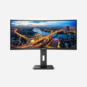 Philips B Line 346B1C/00 Écran LCD 34" Quad HD 3440x1440 VA 1500R, 4ms, 300cd/m², USB-C 90W, HDMI 2.0, DisplayPort 1.2, Hub USB 3.2, Haut-parleurs - Miniature 2