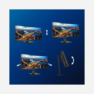 Philips B Line 346B1C/00 Écran LCD 34" Quad HD 3440x1440 VA 1500R, 4ms, 300cd/m², USB-C 90W, HDMI 2.0, DisplayPort 1.2, Hub USB 3.2, Haut-parleurs - Miniature 3