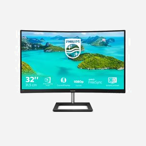 Philips E Line 322E1C/00 Moniteur LCD 31.5" (80cm) Full HD 1920x1080 VA Incurvé 1500R 4ms 250cd/m² 75Hz AMD FreeSync HDMI/DisplayPort Noir - Miniature 2