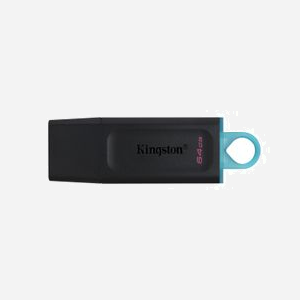 Kingston DataTraveler Exodia DTX/64GB - Clé USB 64 Go USB 3.2 Gen 1 Type-A, Boîtier Noir/Turquoise, Compatible Windows/macOS/Linux/Chrome OS - Miniature 1