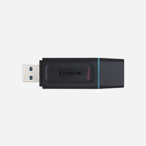 Kingston DataTraveler Exodia DTX/64GB - Clé USB 64 Go USB 3.2 Gen 1 Type-A, Boîtier Noir/Turquoise, Compatible Windows/macOS/Linux/Chrome OS - Miniature 3