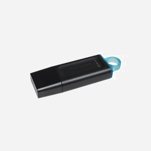 Kingston DataTraveler Exodia DTX/64GB - Clé USB 64 Go USB 3.2 Gen 1 Type-A, Boîtier Noir/Turquoise, Compatible Windows/macOS/Linux/Chrome OS - Miniature 4