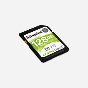 Carte SDXC Kingston Canvas Select 128GB UHS-I U1 Classe 10, Lecture 80Mo/s Écriture 10Mo/s, FAT32/exFAT, Résistante aux Chocs/Température/Eau - Miniature 2