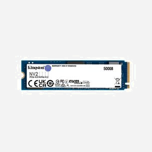 Kingston NV2 SSD 500Go M.2 2280 PCIe 4.0 NVMe 3D NAND - Lecture 3500 Mo/s, Ecriture 2100 Mo/s, TBW 1280, MTBF 2000000h