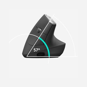 Logitech MX Vertical - Souris Ergonomique Graphite, 4000 DPI Optique, RF sans fil/Bluetooth, 4 Boutons Programmables, Batterie 240mAh, USB-C, Windows/macOS/Linux - Miniature 3
