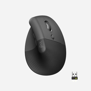 Logitech Lift Souris Ergonomique Verticale Graphite - RF sans fil + Bluetooth - 4000 DPI - 4 Boutons Programmables - Compatible Windows/macOS/Linux/ChromeOS/Android/iOS/iPadOS - Miniature 1