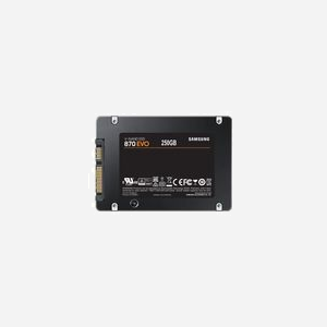 Samsung 870 EVO 250 Go SSD 2.5" SATA III 6Gbit/s V-NAND, Lecture 560Mo/s Écriture 530Mo/s, AES 256-bit, TBW 150To, Ref. MZ-77E250B/EU - Miniature 1