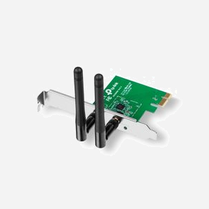 TP-Link TL-WN881ND - Carte Réseau Interne WLAN 300 Mbps - PCI Express - Wi-Fi 4 (802.11n) - Monobande 2.4 GHz - Antenne Externe 2 dBi - Windows/Linux - Miniature 2