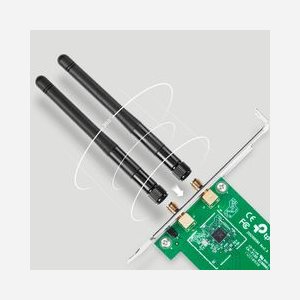 TP-Link TL-WN881ND - Carte Réseau Interne WLAN 300 Mbps - PCI Express - Wi-Fi 4 (802.11n) - Monobande 2.4 GHz - Antenne Externe 2 dBi - Windows/Linux - Miniature 4